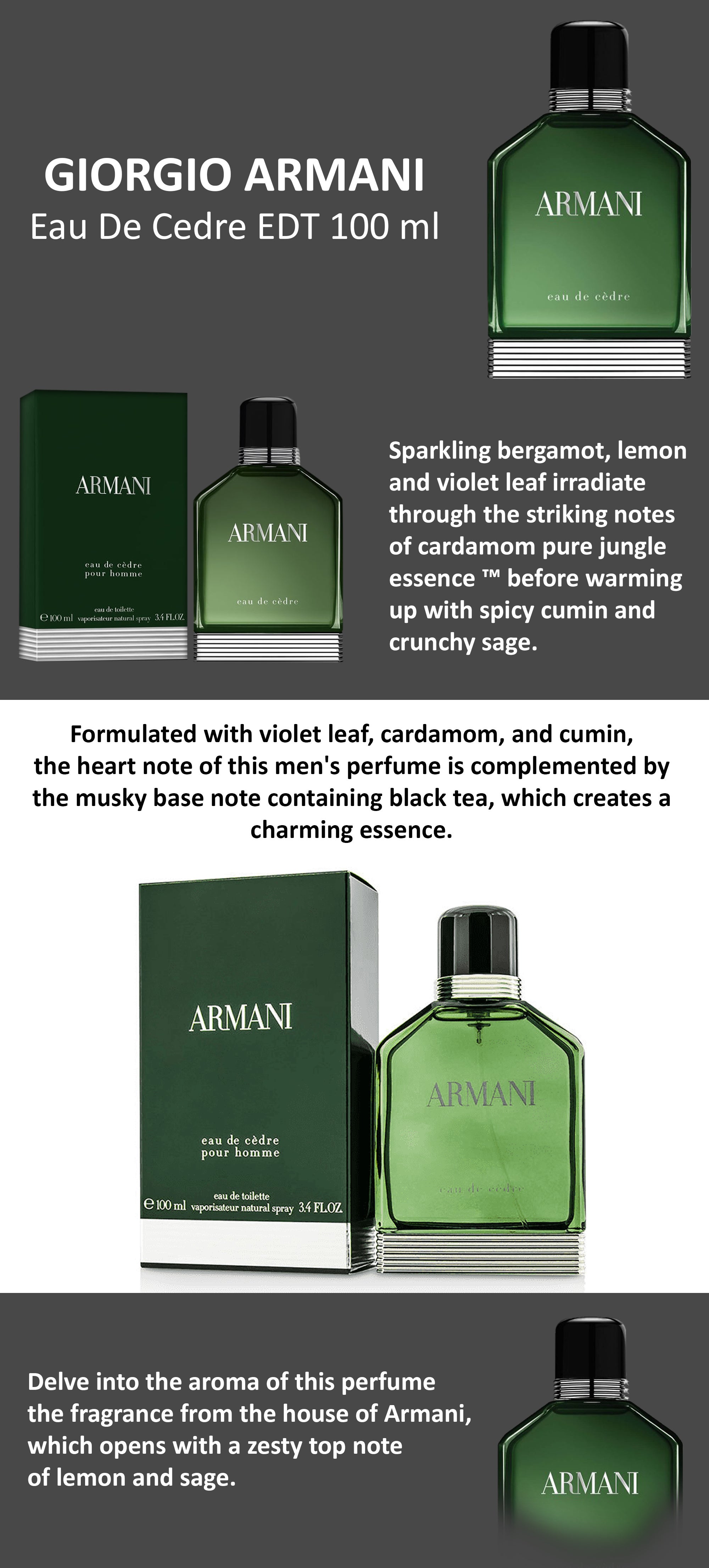 Giorgio armani eau discount de cedre pour homme