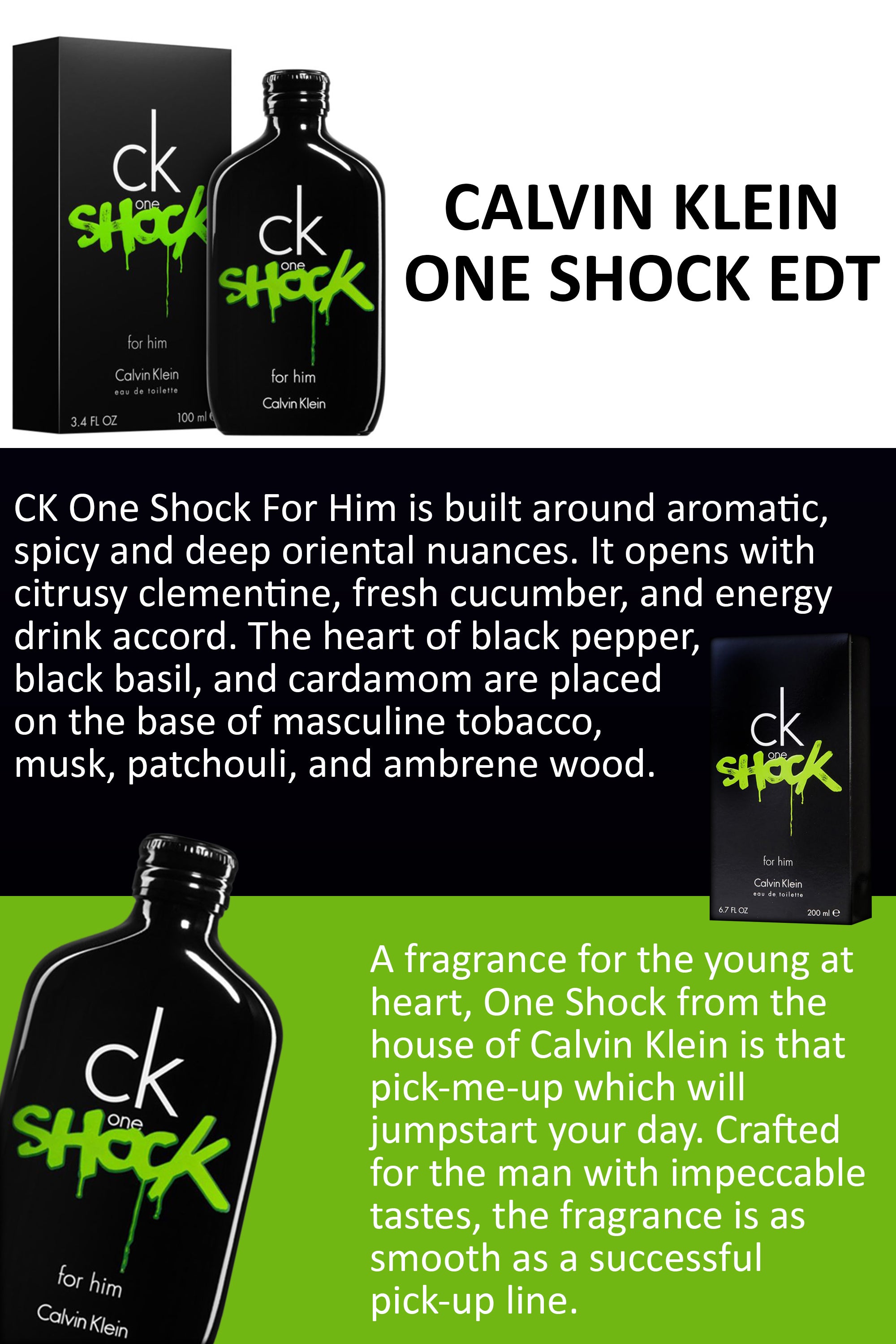 Calvin Klein One Shock For Him EDT 100ml for Men. – Perfume Palace