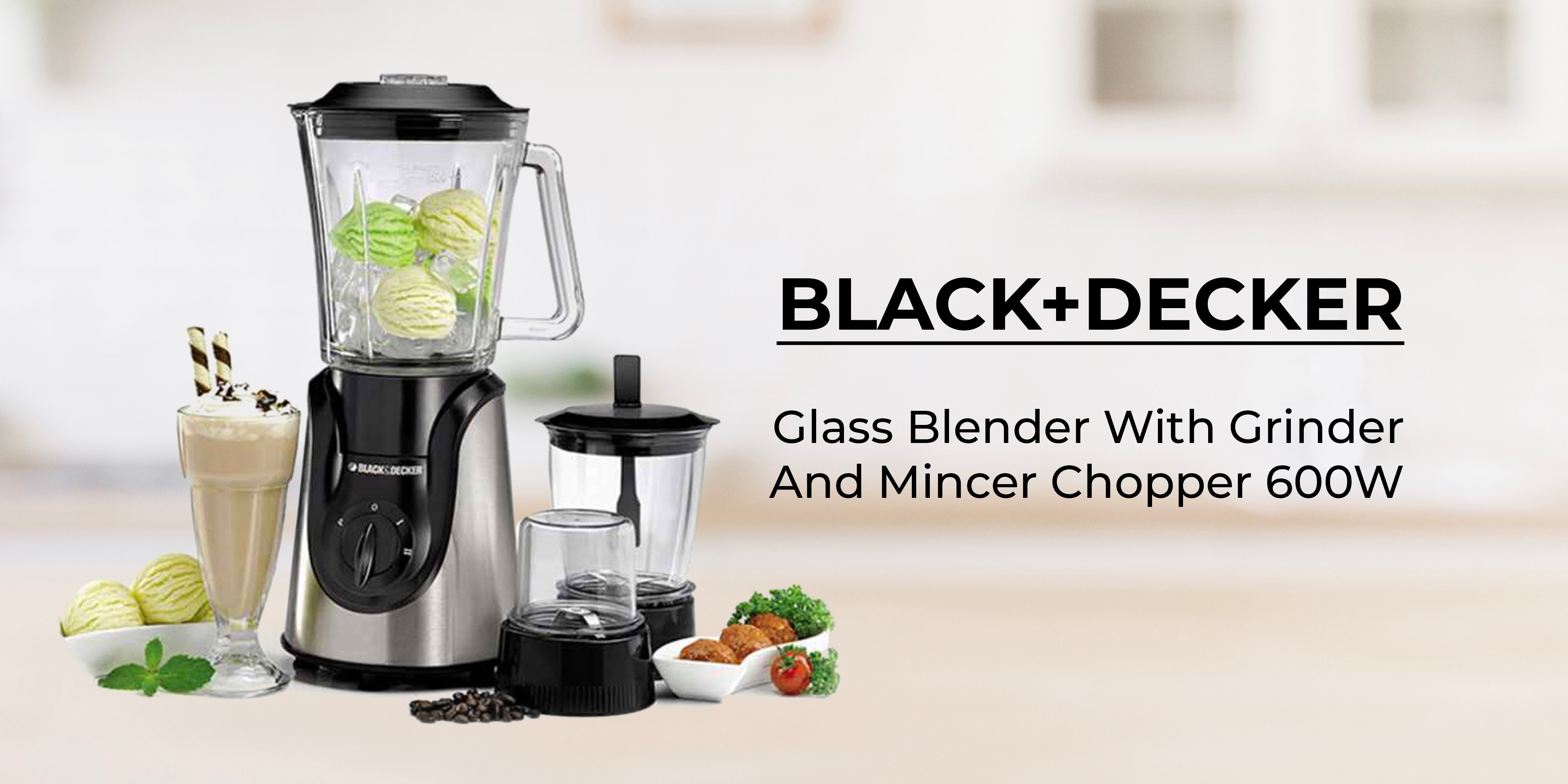 Black & Decker JBGM600-B5 500W Juicer Blender Grinder and Mincer – LetsTango