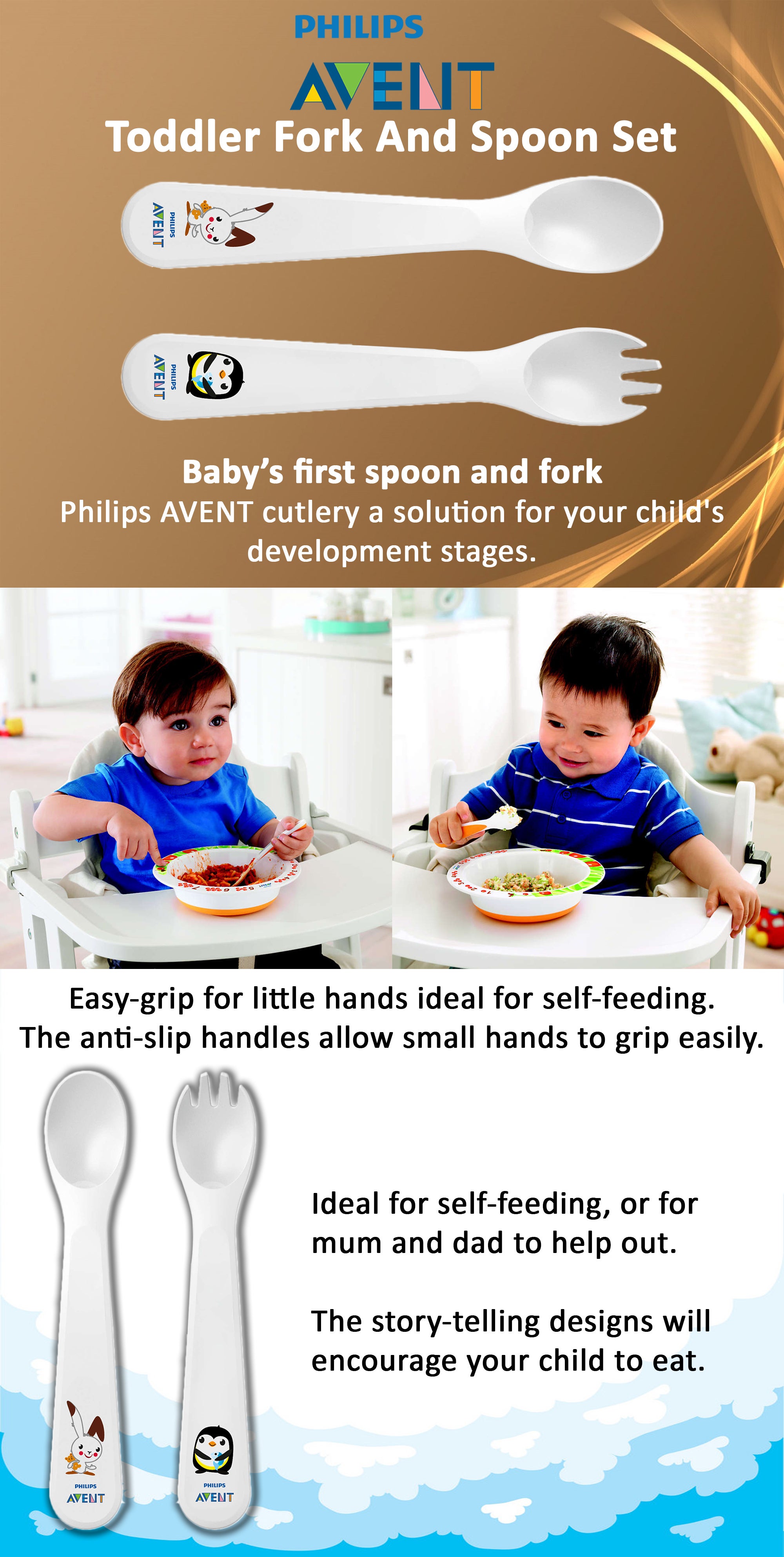 Toddler fork and spoon 12m+ SCF712/00