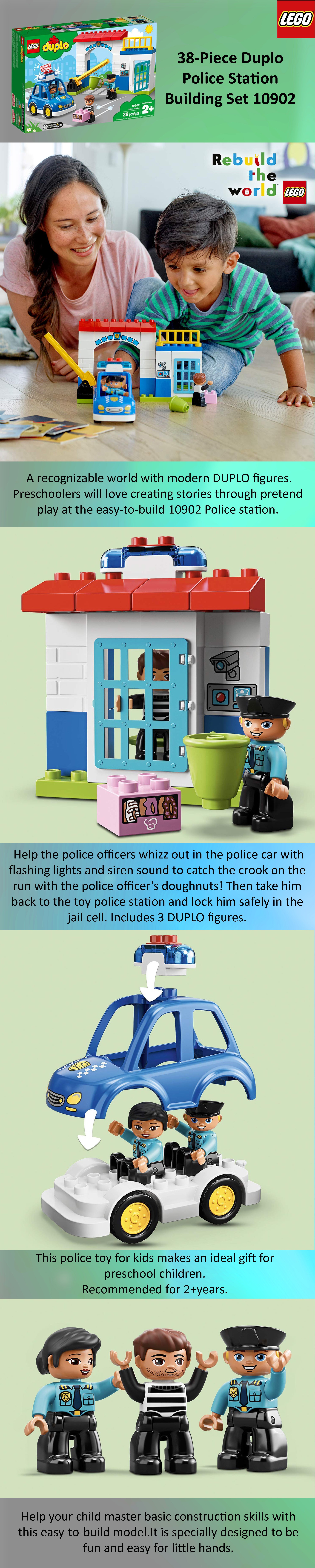 LEGO 10902 38 Piece Duplo Police Station Building Set 10902 2