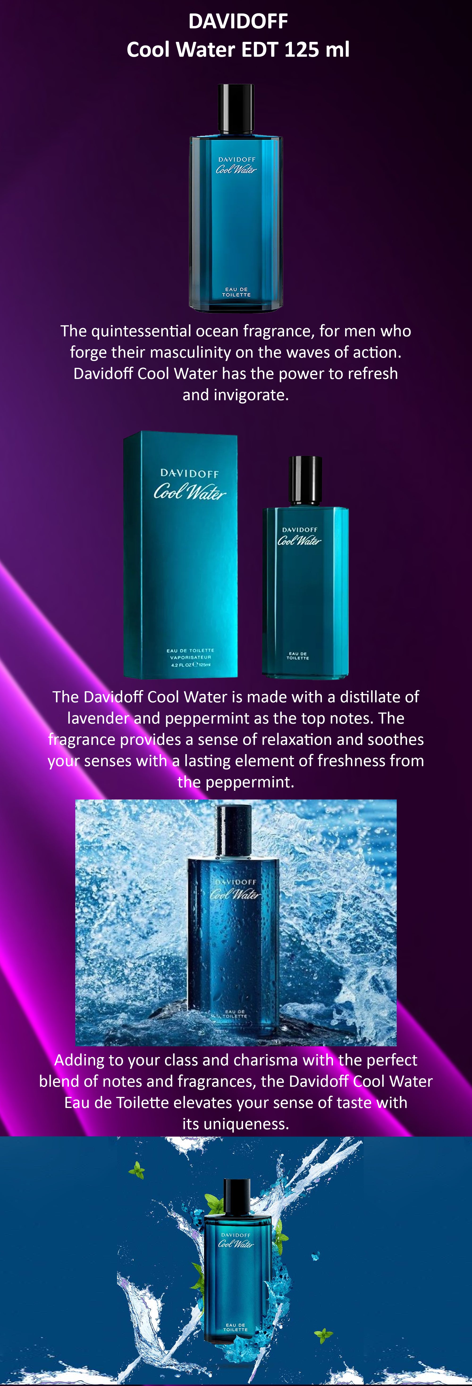 Davidoff cool discount water 125ml wilko