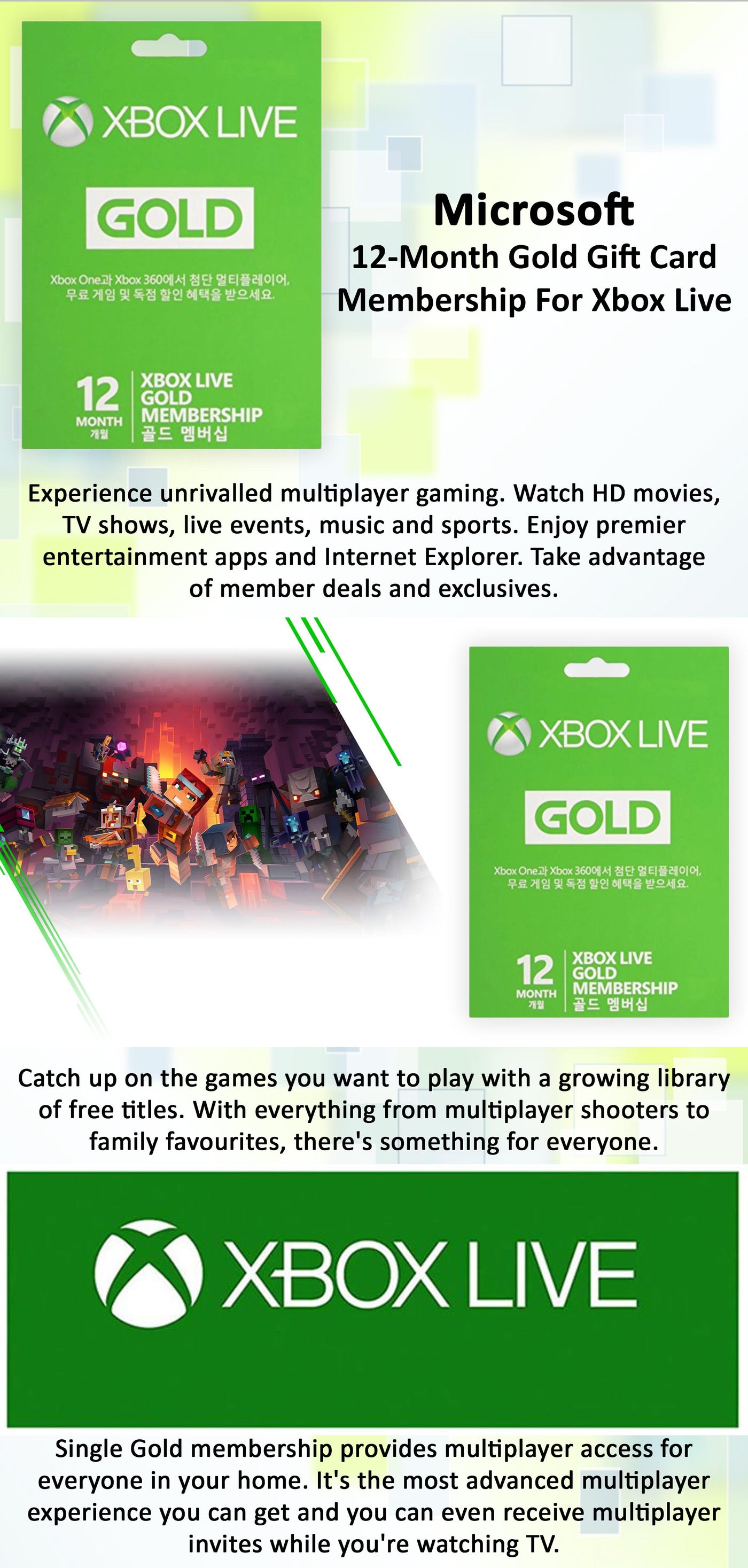 Microsoft's Xbox Xbox Live Gold For Family Family Pack Xbox Live Family  Subscription Buy EA Family Bundle