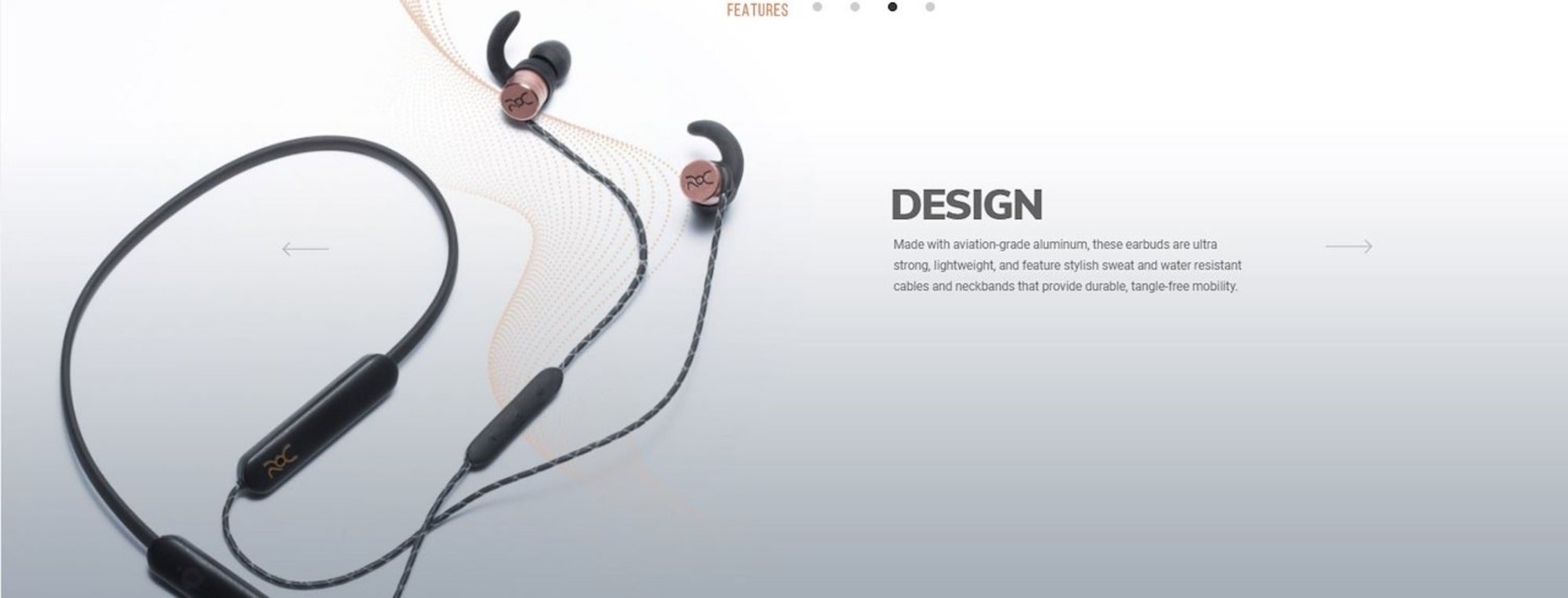 ROC Bluetooth Wireless Sport Earbuds In-Ear Headphones Model 2 3