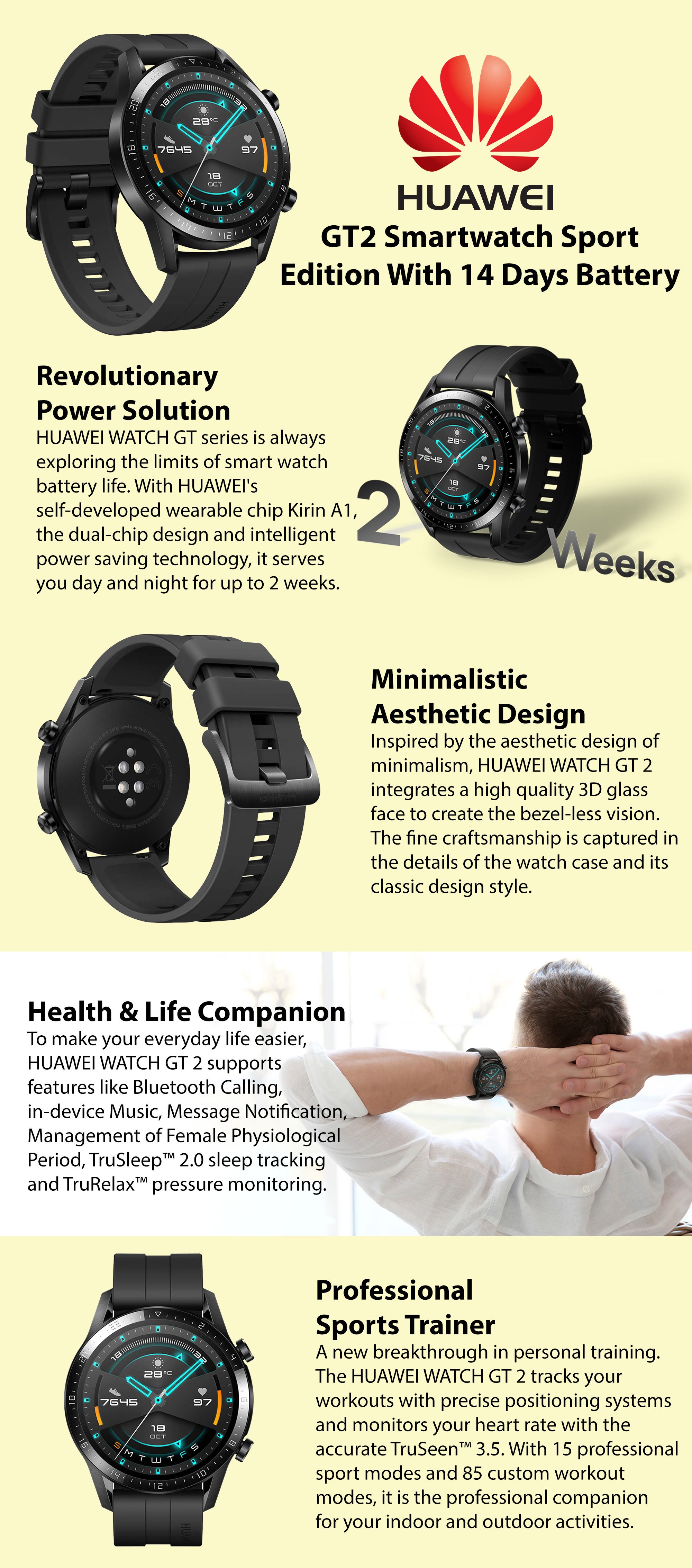 Huawei gt discount watch 2 sport