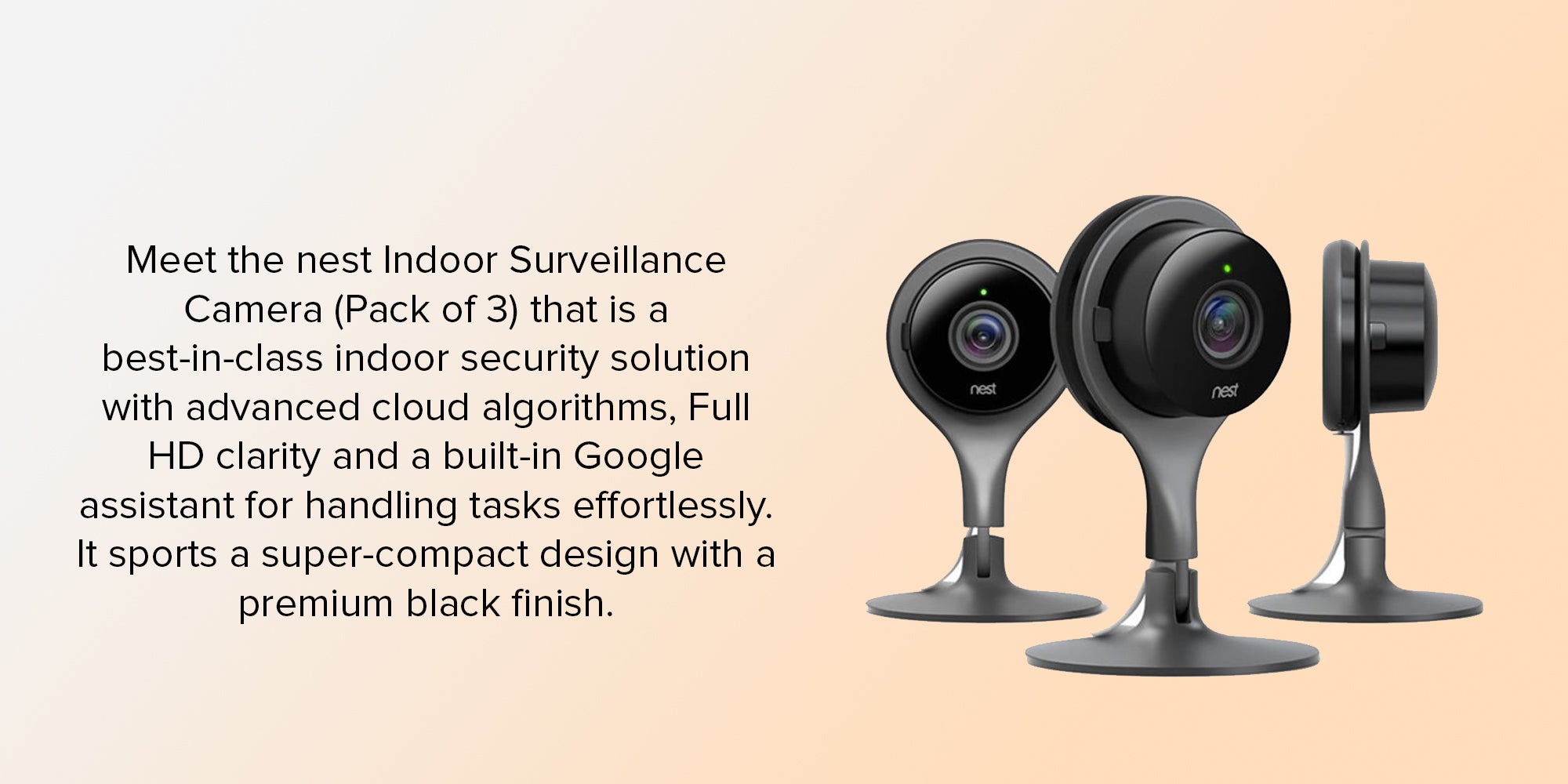 Nest cam best sale indoor 3 pack