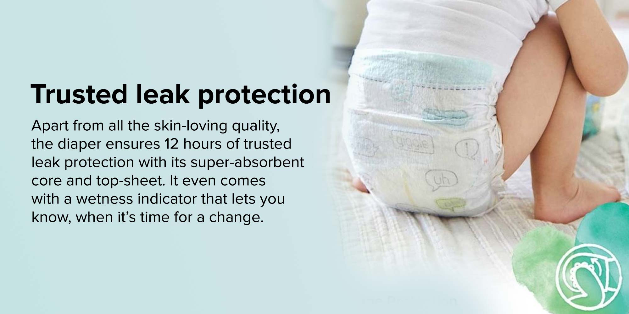 Pampers Pure Protection Diapers, Size 5, 11+ Kg, 24 Count -  Dermatologically Tested, 0% Perfume, Chlorine And Bleaching UAE