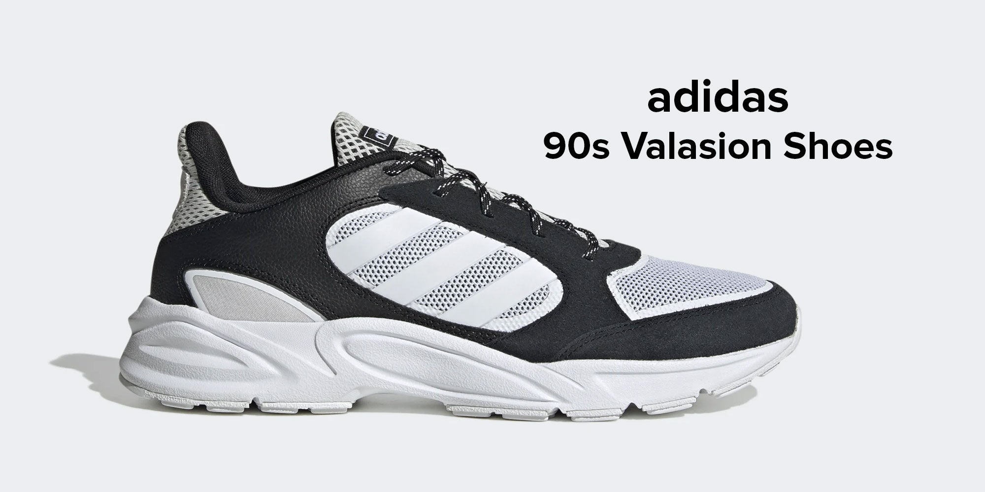 Adidas 90s Valasion Shoes Core Black Cloud White Cloud White UAE