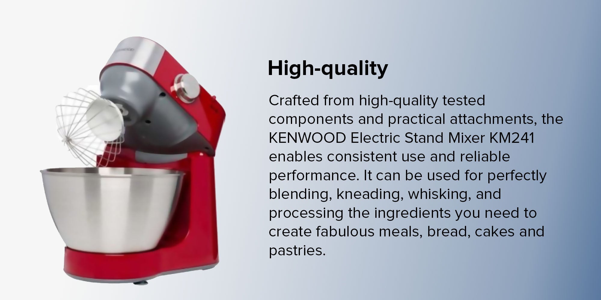 Kenwood Prospero Kitchen Machine, 900 Watt, Red - KM241, Best price in  Egypt