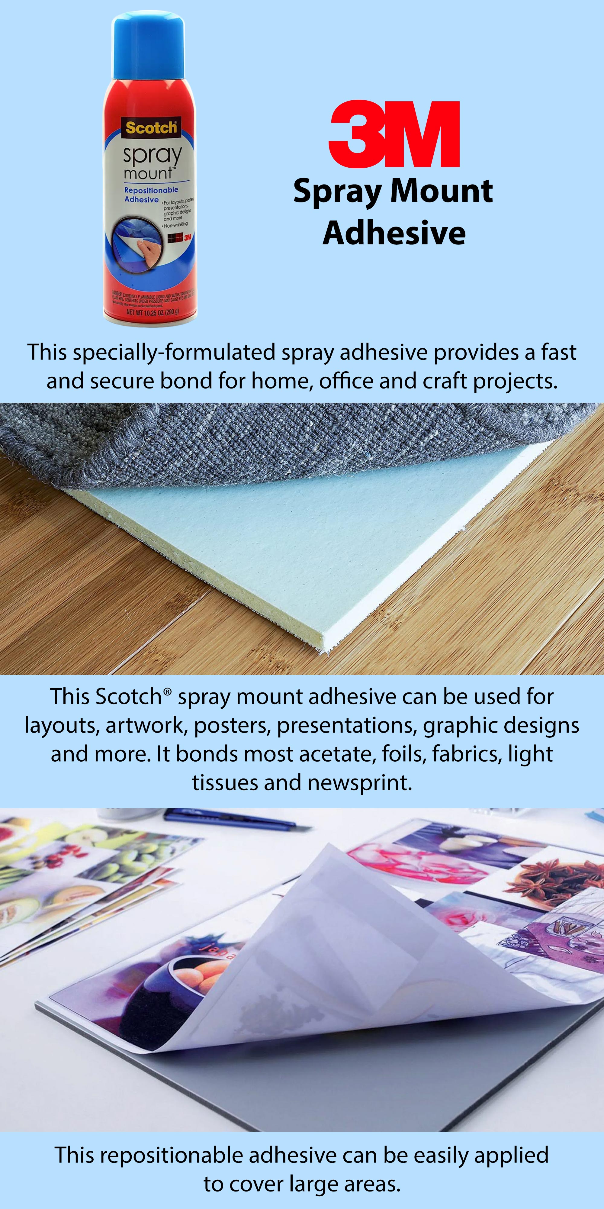 Scotch 6065 Spray Mount Adhesive, Repositionable,10.25 oz.