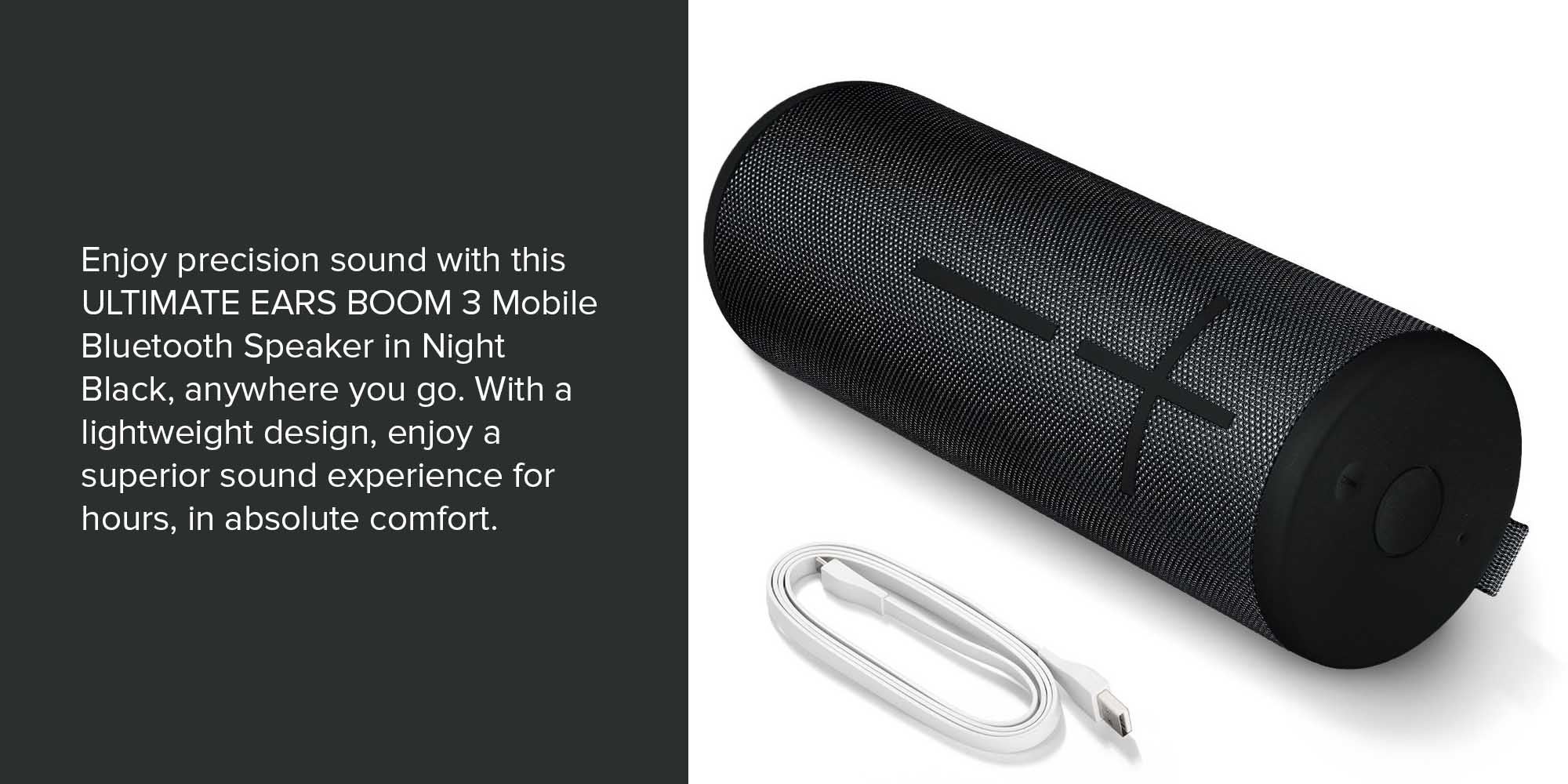 Ultimate Ears Boom 3 Wireless Bluetooth Speaker Night Black | Best Price  KSA | Riyadh, Jeddah