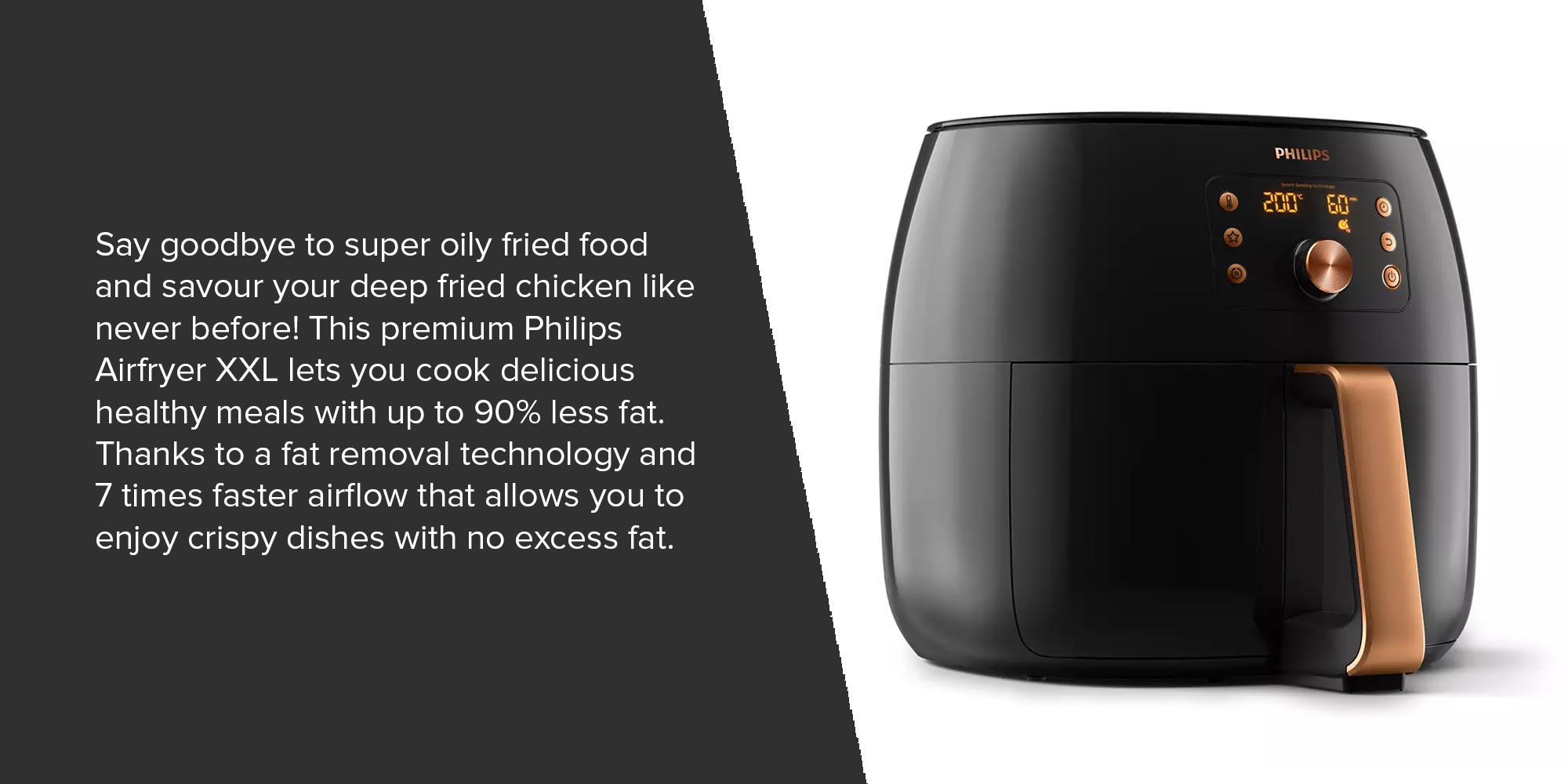 Philips Premium Digital Smart Sensing Airfryer XXL with Fat Removal  Technology