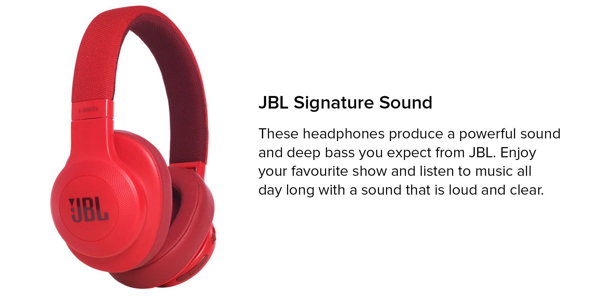 JBL E Series Bluetooth Over Ear Headphones Red UAE Dubai Abu Dhabi