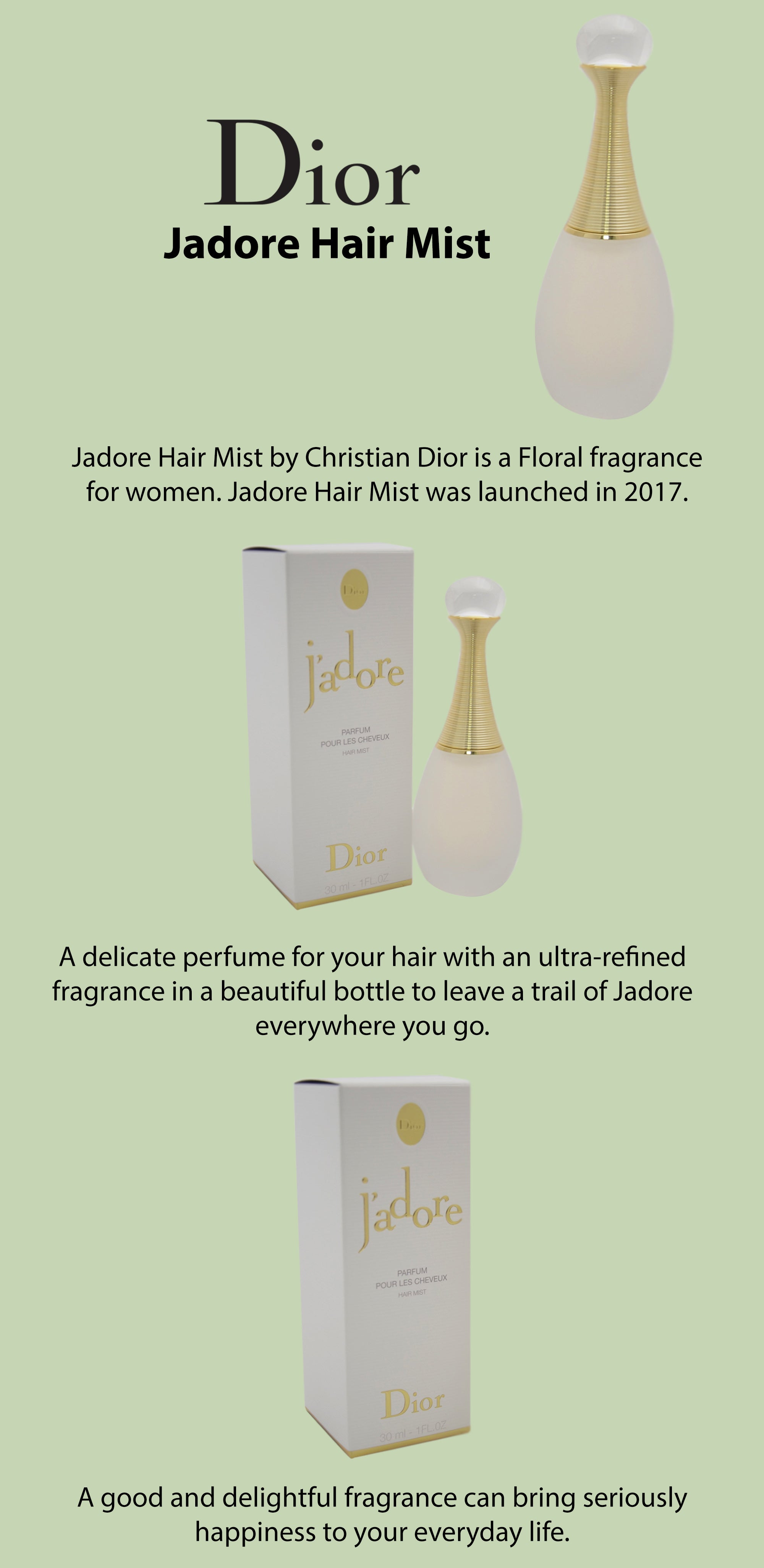 Jadore hair outlet mist