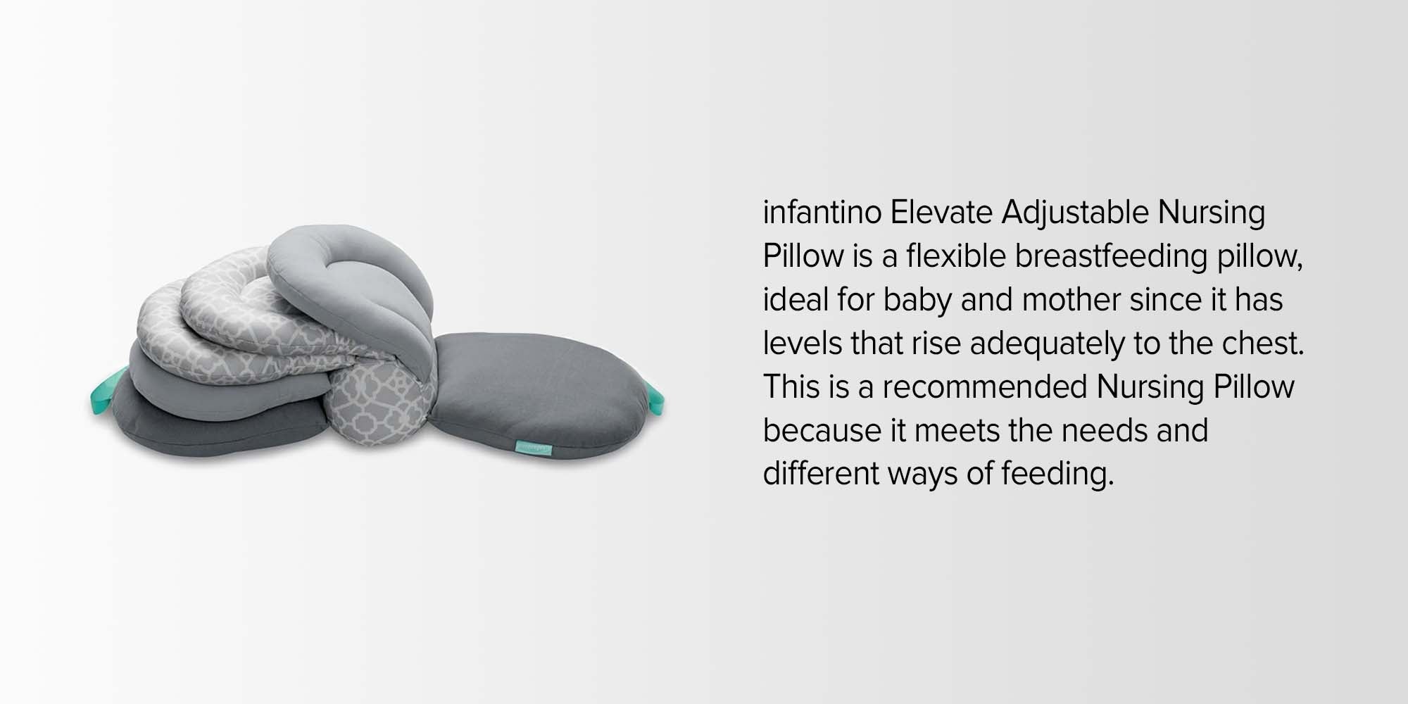 infantino Elevate Adjustable Flexible Design Nursing Pillow