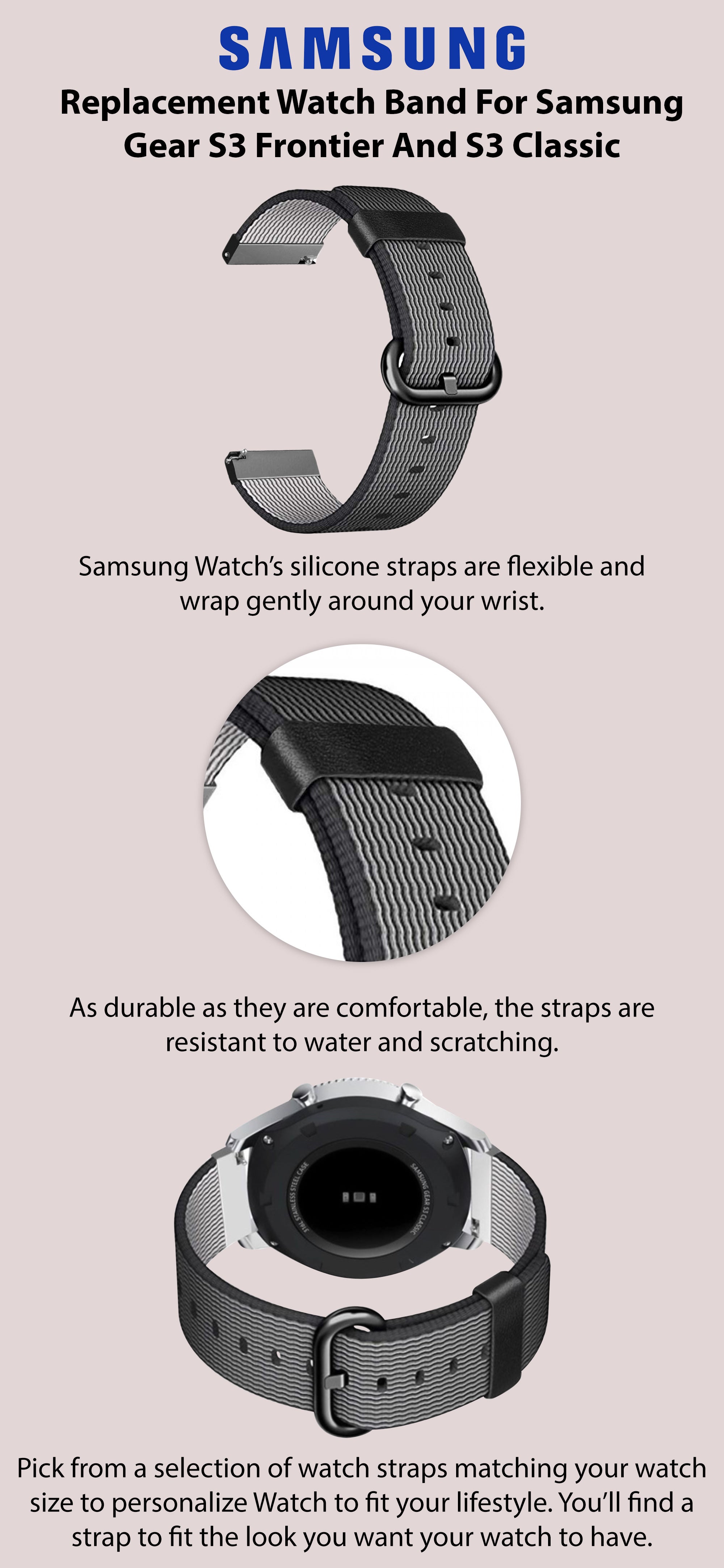 Samsung gear s3 hot sale classic strap size