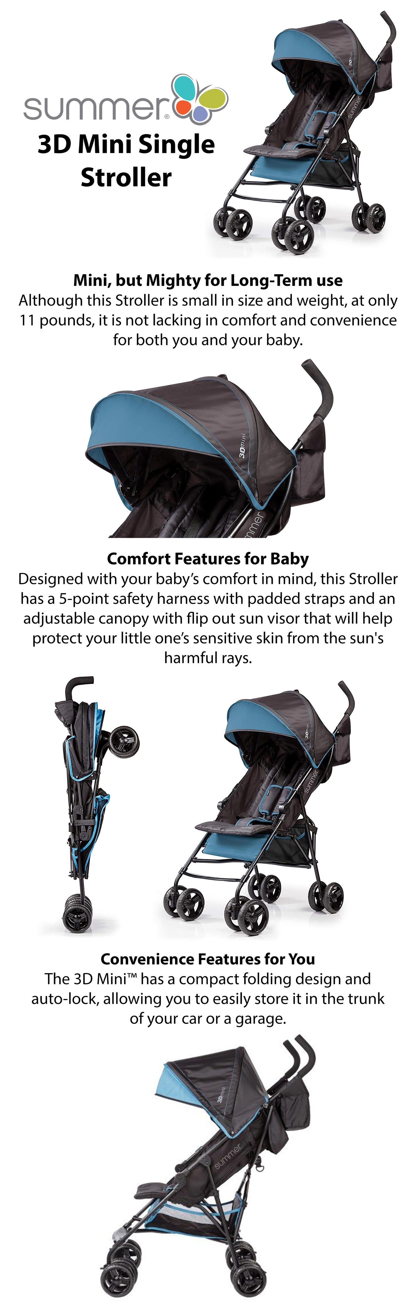 Summer Infant 3dpac Cs Lite Compact Stroller Car Seat Summer 3Dpac