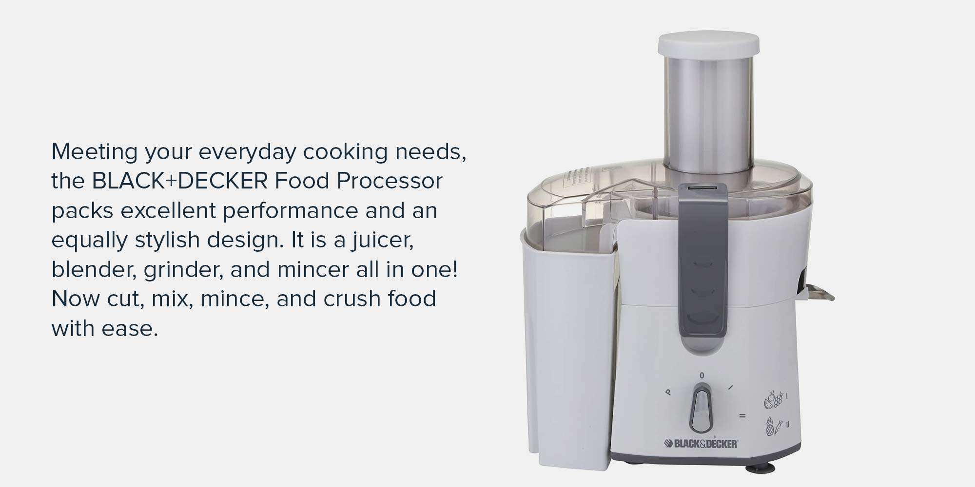 Black+Decker 500W Four-in-One Juicer, Blender, Mincer & Grinder, 2