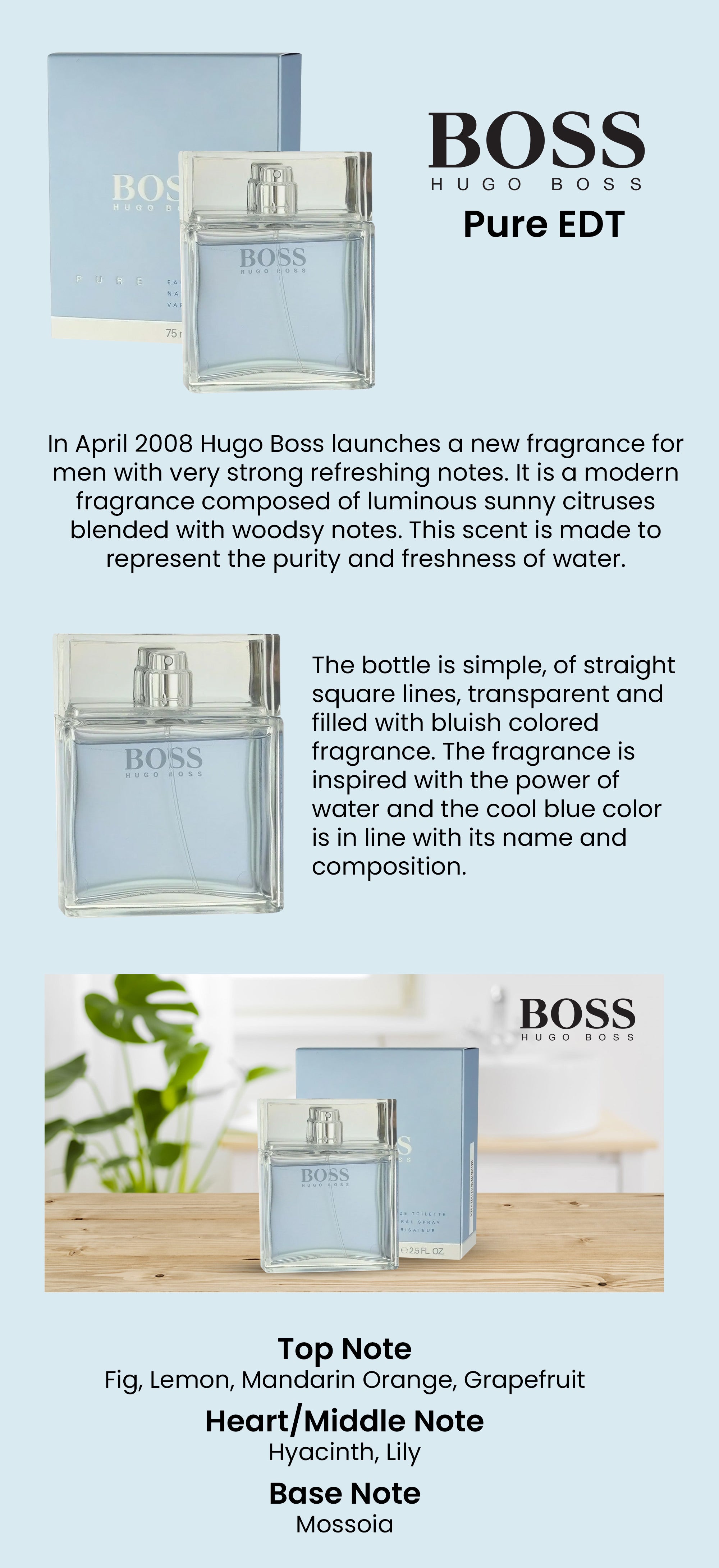 Hugo boss clearance pure man