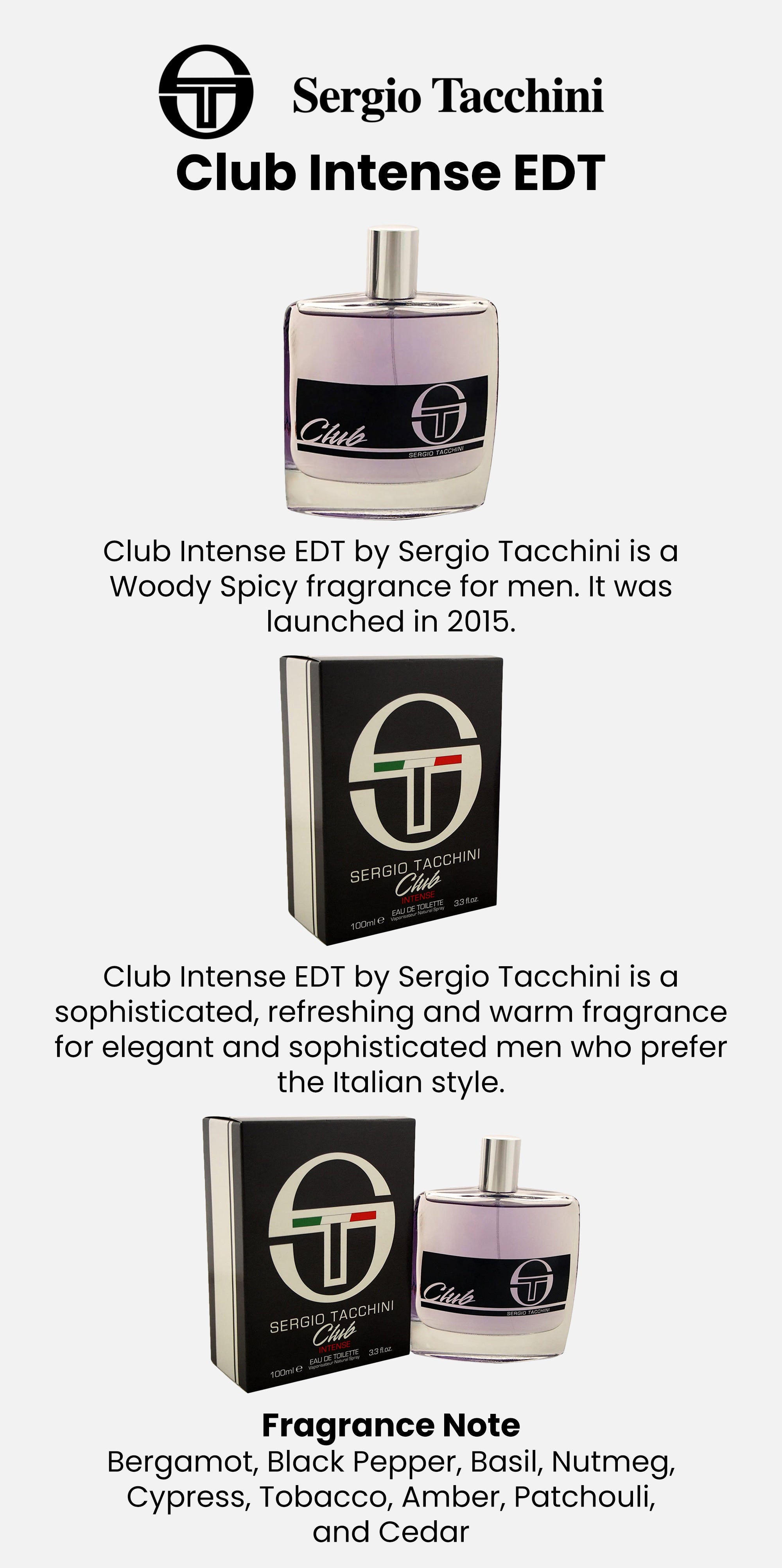 Sergio Tacchini Club Intense EDT 100ml UAE Dubai Abu Dhabi