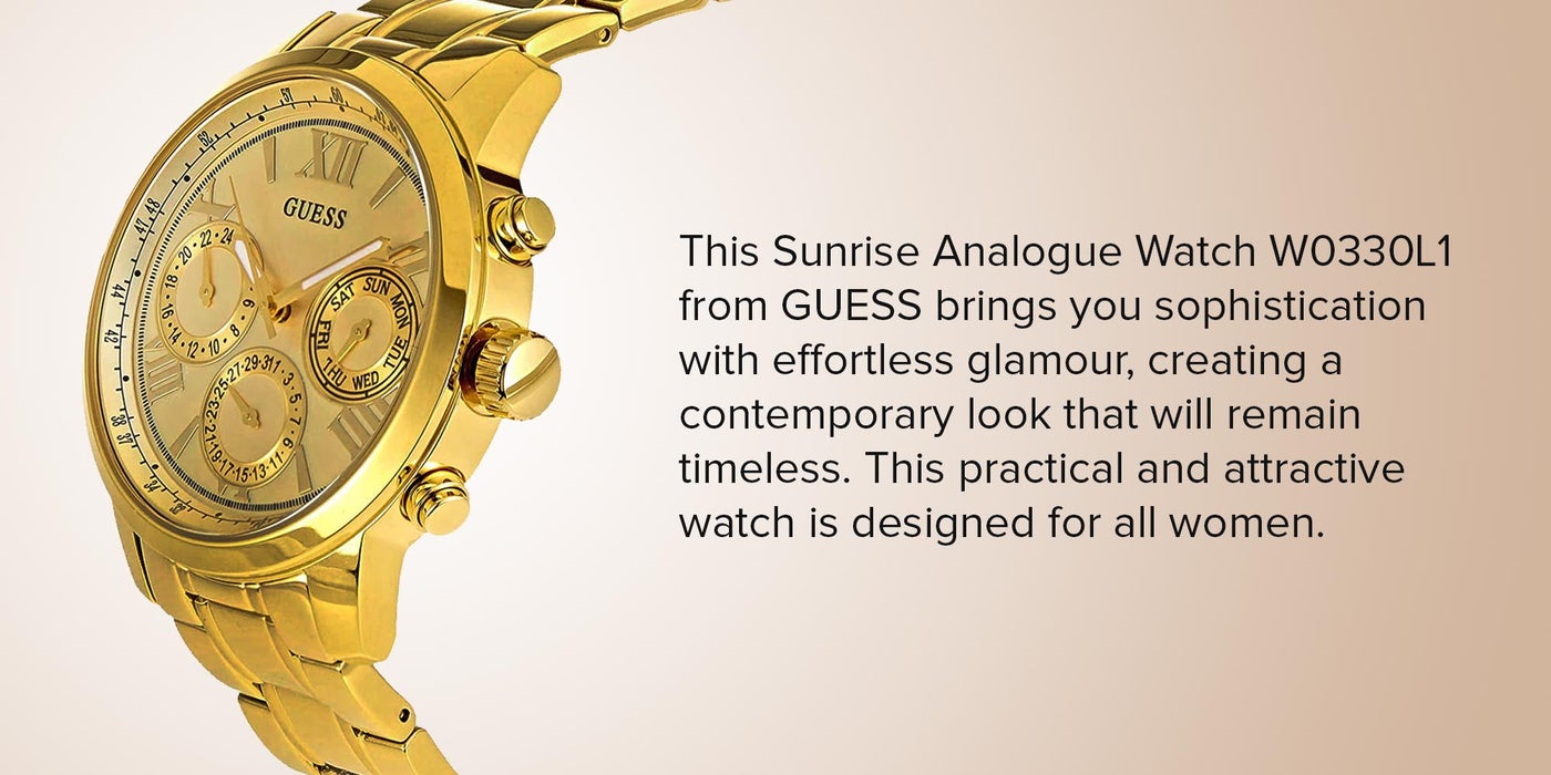 GUESS Women's Sunrise Analog Watch W0330L1 Best Price Egypt