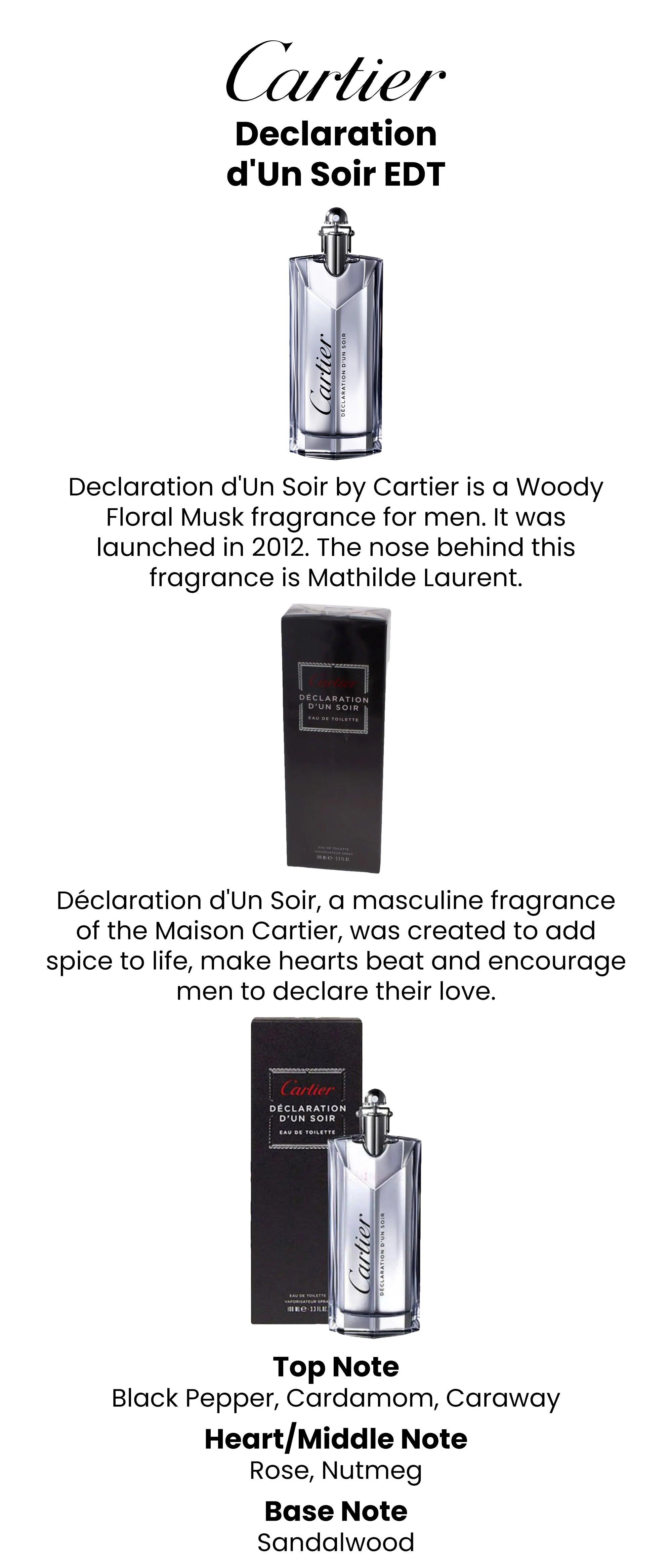 Cartier Declaration D un Soir EDT 100ml KSA Riyadh Jeddah