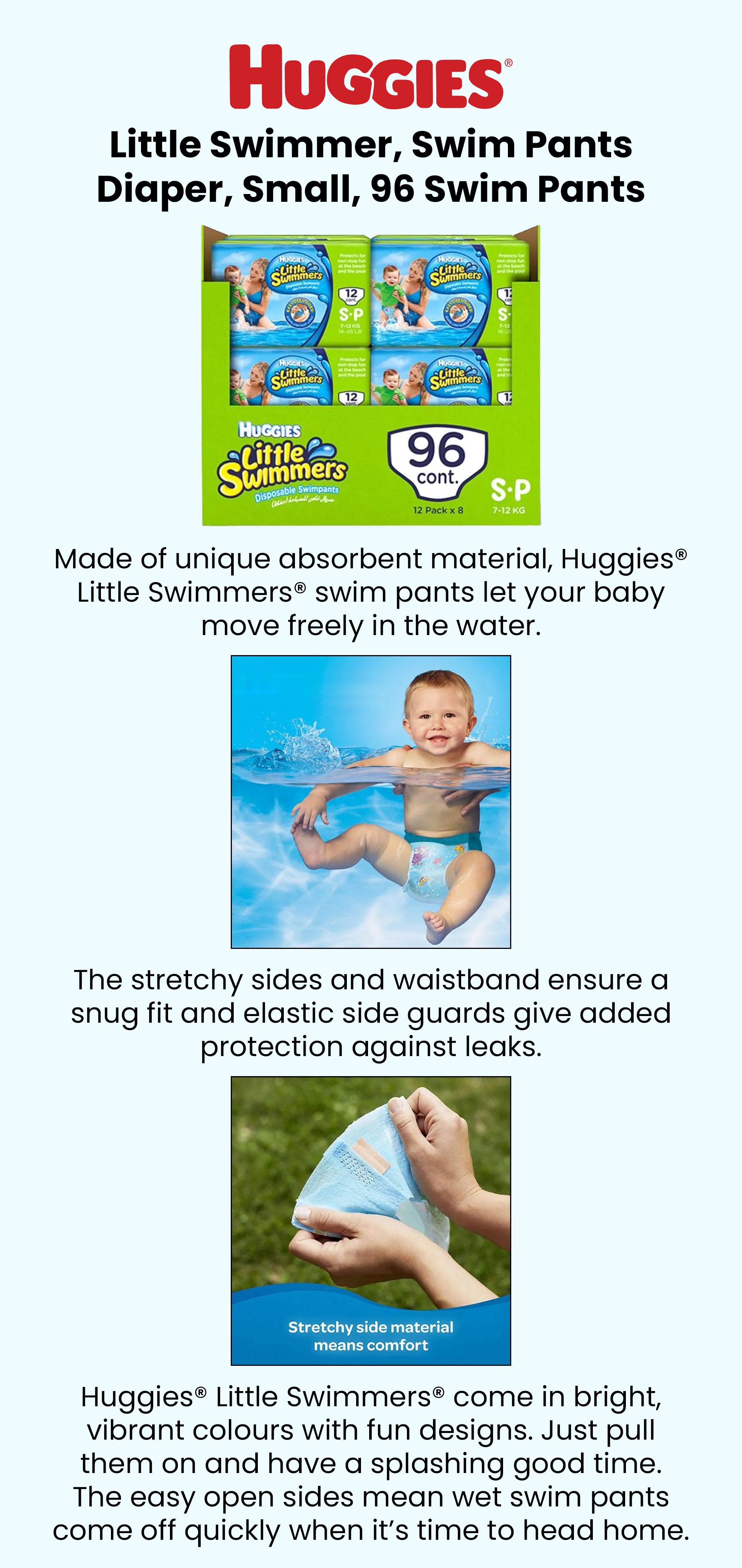 Huggies Little Swimmers Disposable Swim Diapers, Small, 12-Count