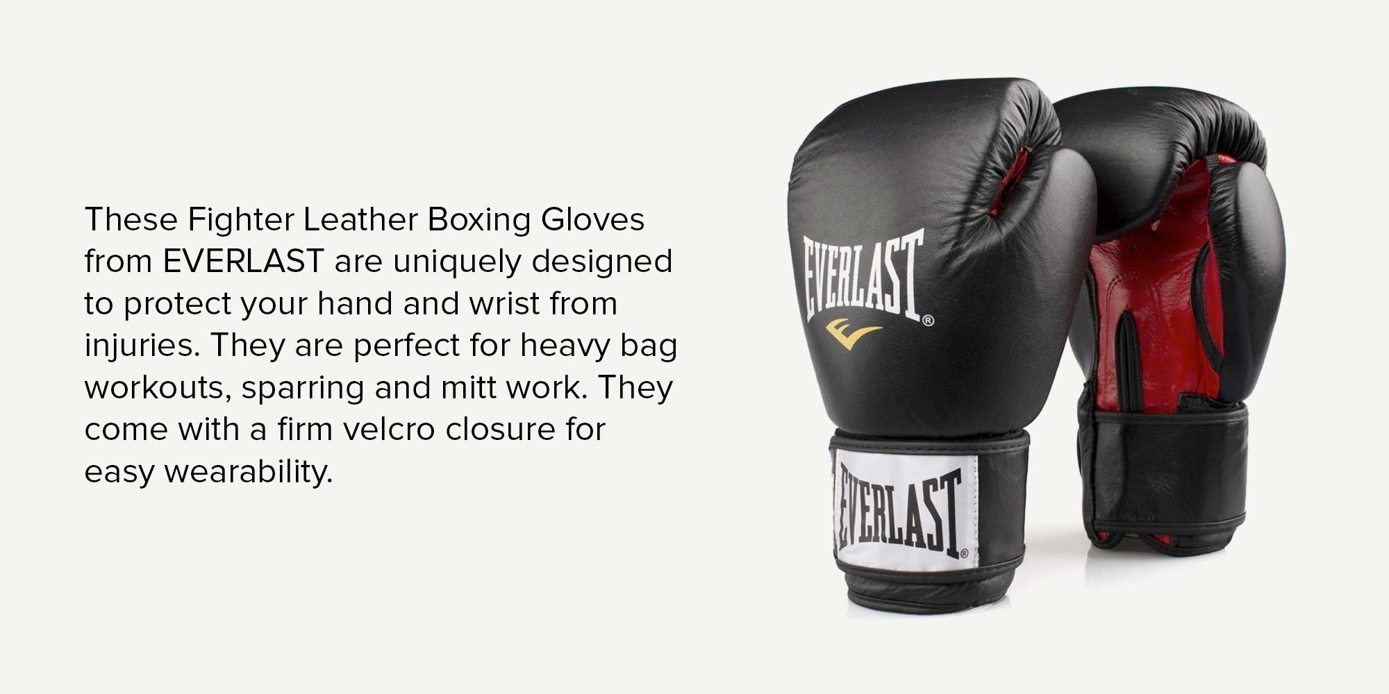 Everlast fighter leather boxing sales gloves