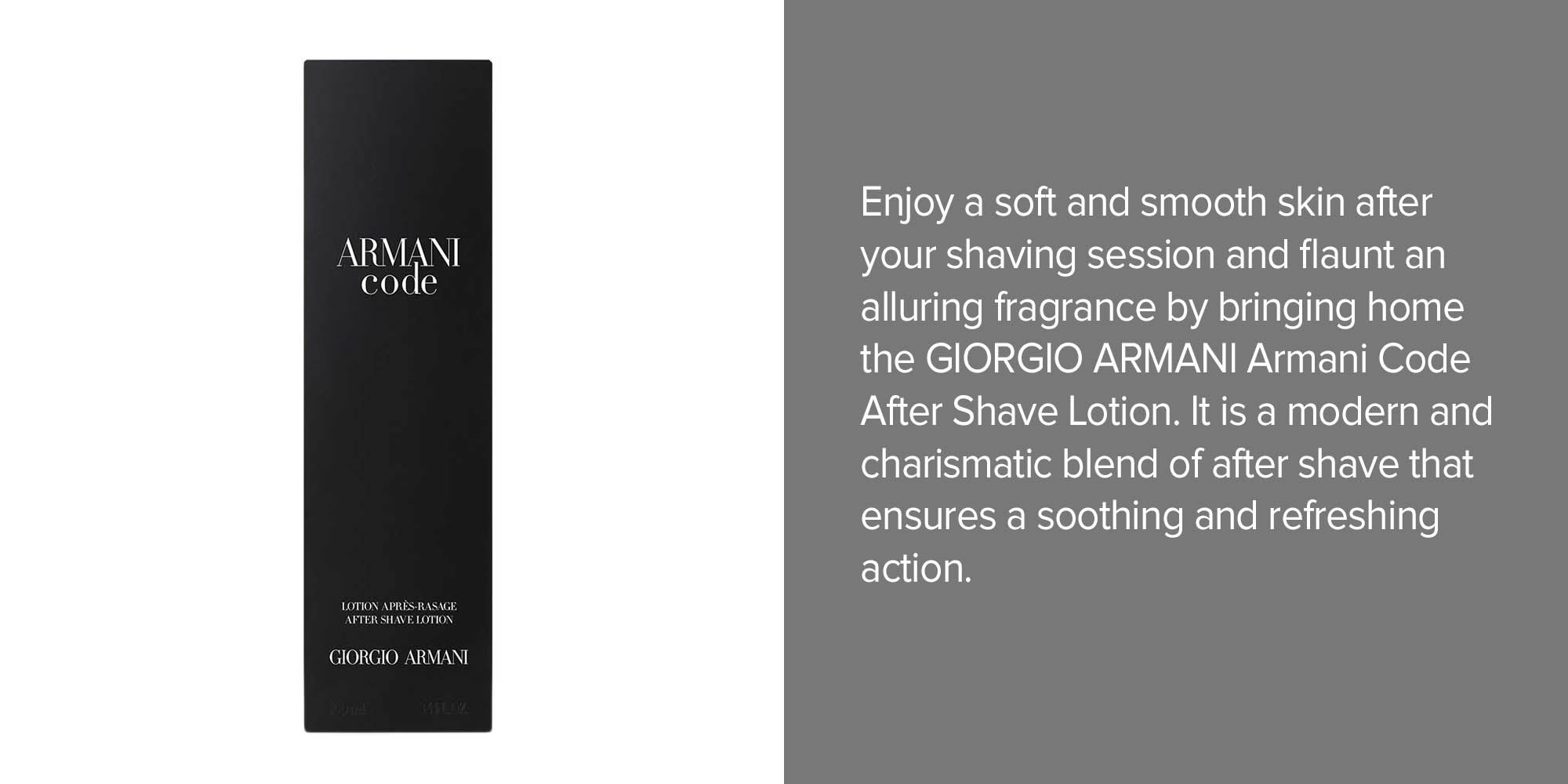 Armani code after online shave