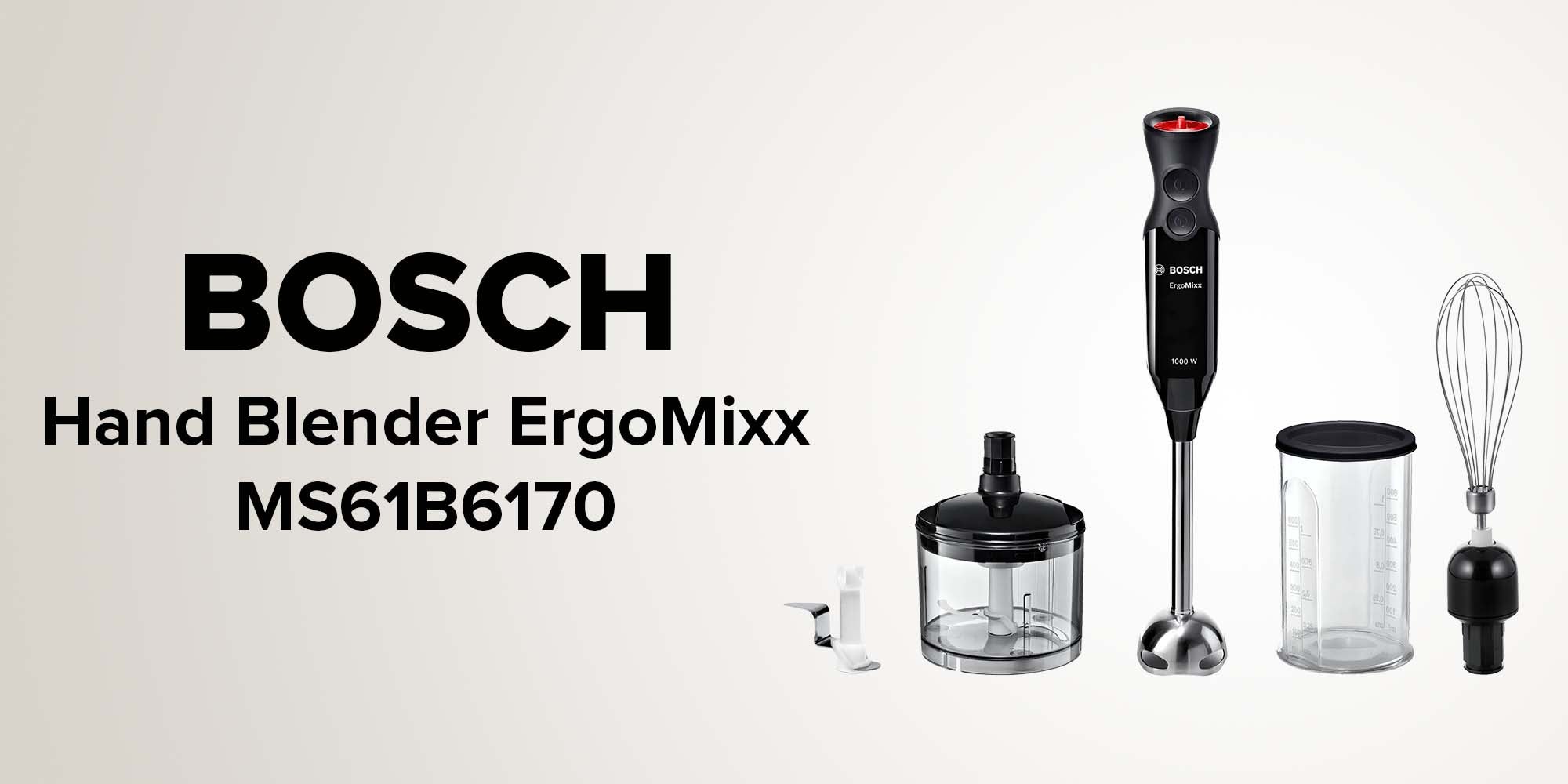 Bosch Mixeur plongeurs ErgoMixx 1000 W anthracite Réf MS61B6170 