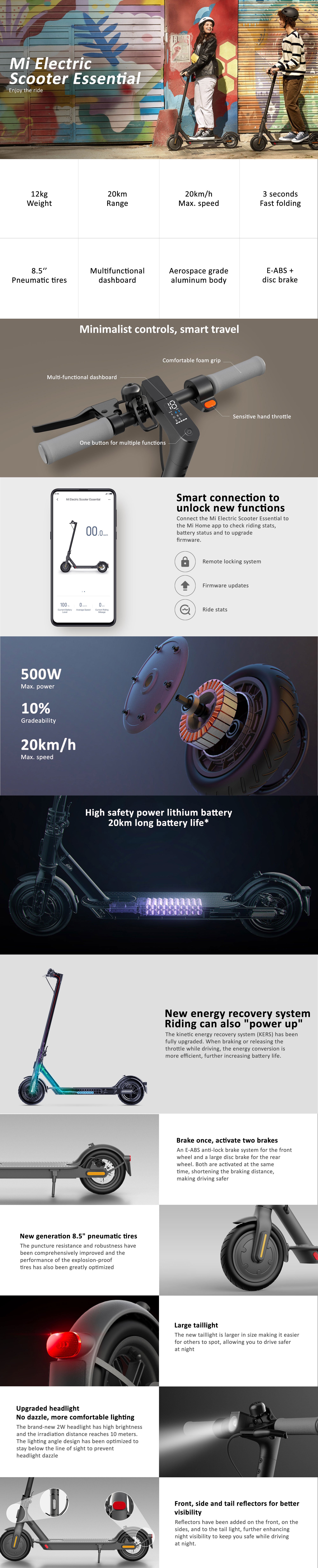 Xiaomi Mi Electric Scooter Essential - Black - Eshtir.com Global Site