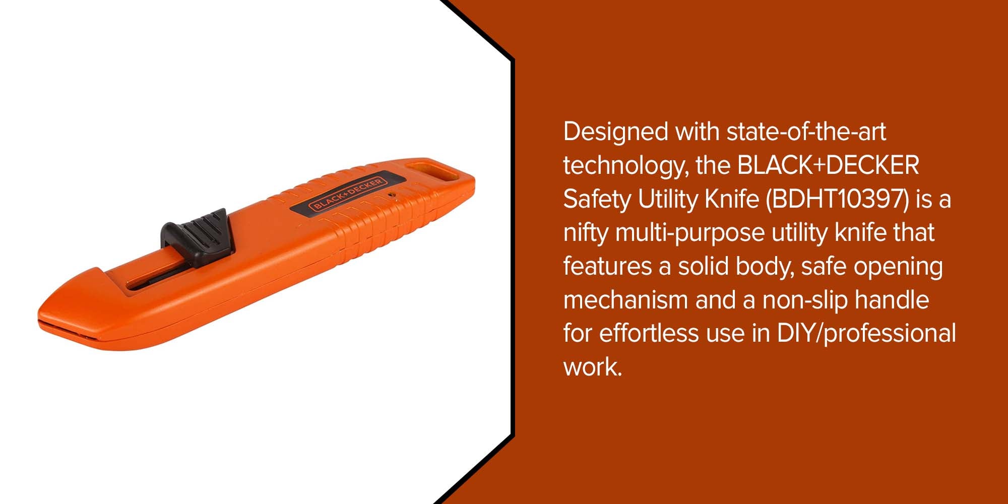 BLACK+DECKER - Safety Utility Knife