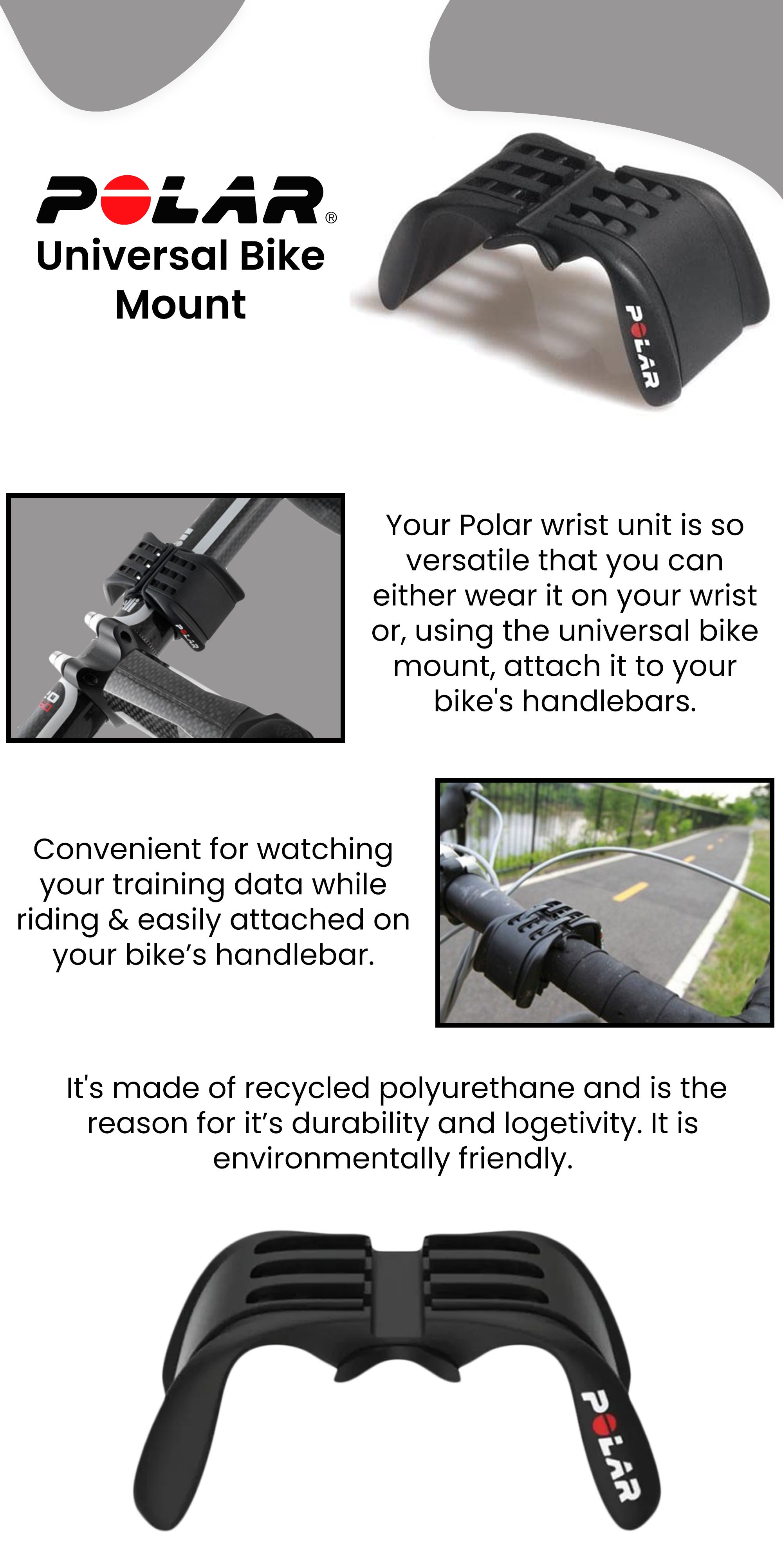 Polar universal store bike mount