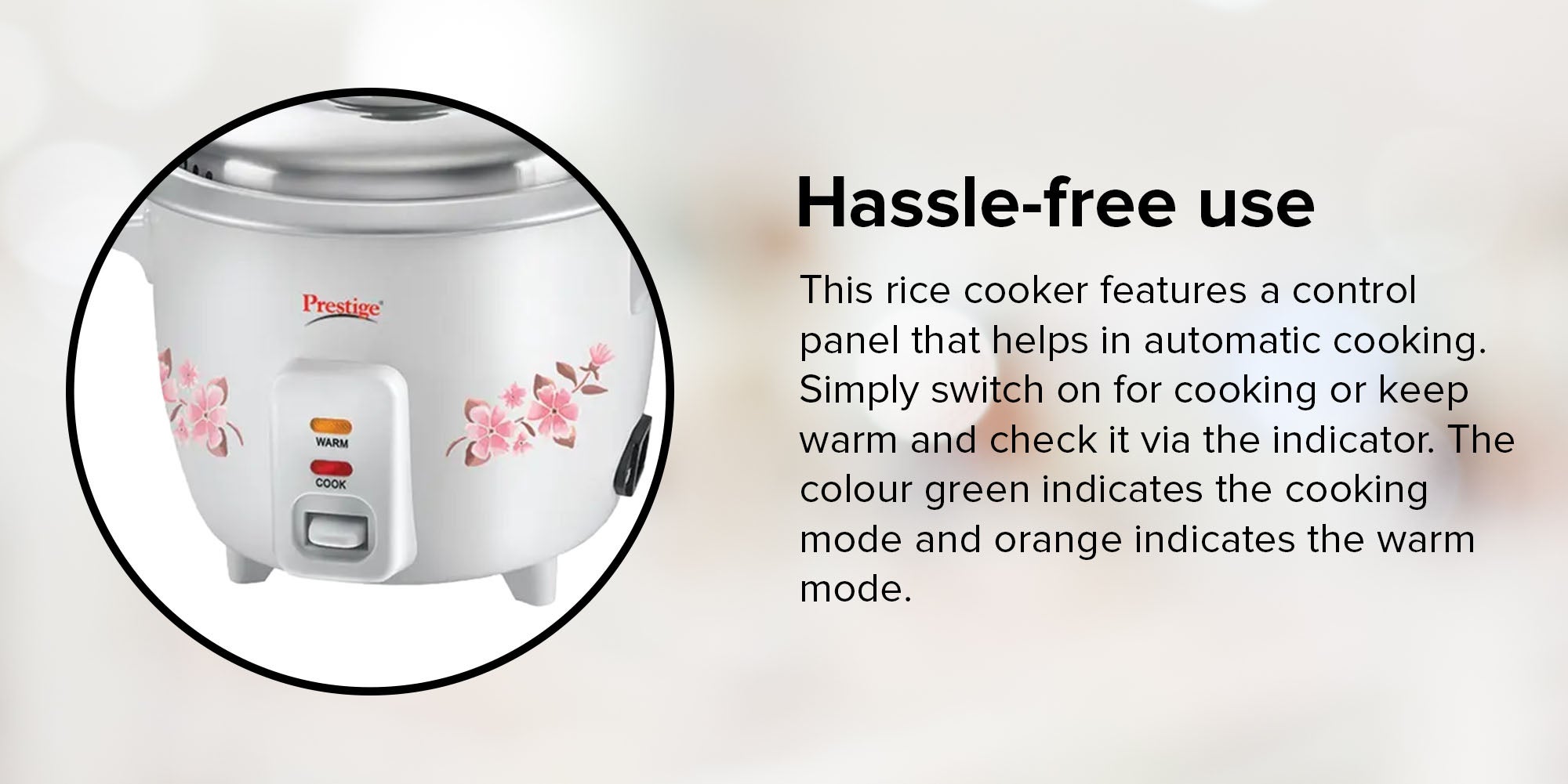 Prestige rice deals cooker 0.5 litre