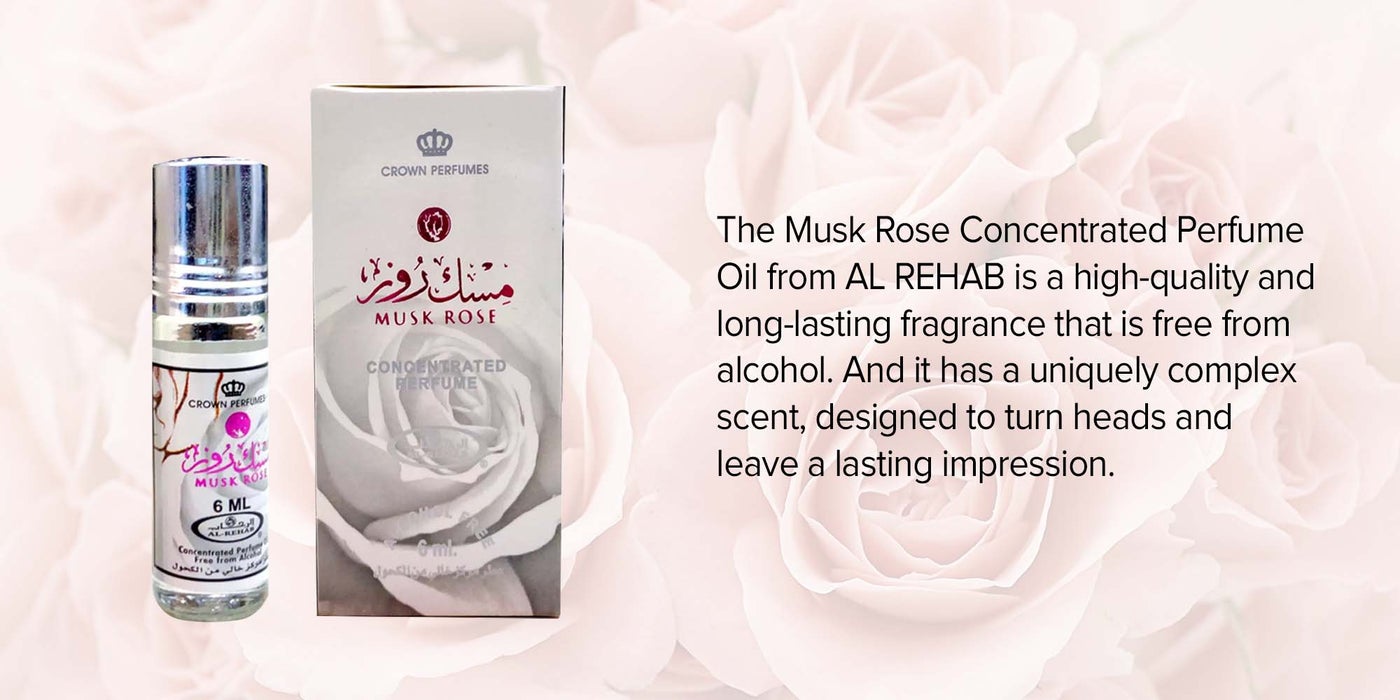 Al Rehab Musk Rose Concentrated Perfume Oil Without Alcohol 6ml