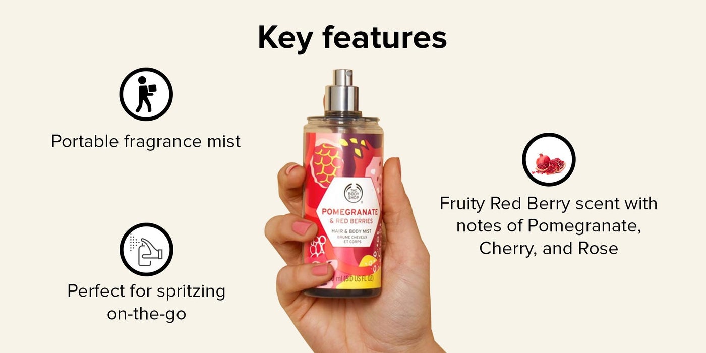 Red Berries Body Shop Fragrance Dome BODY AND HAIR MIST MANGO