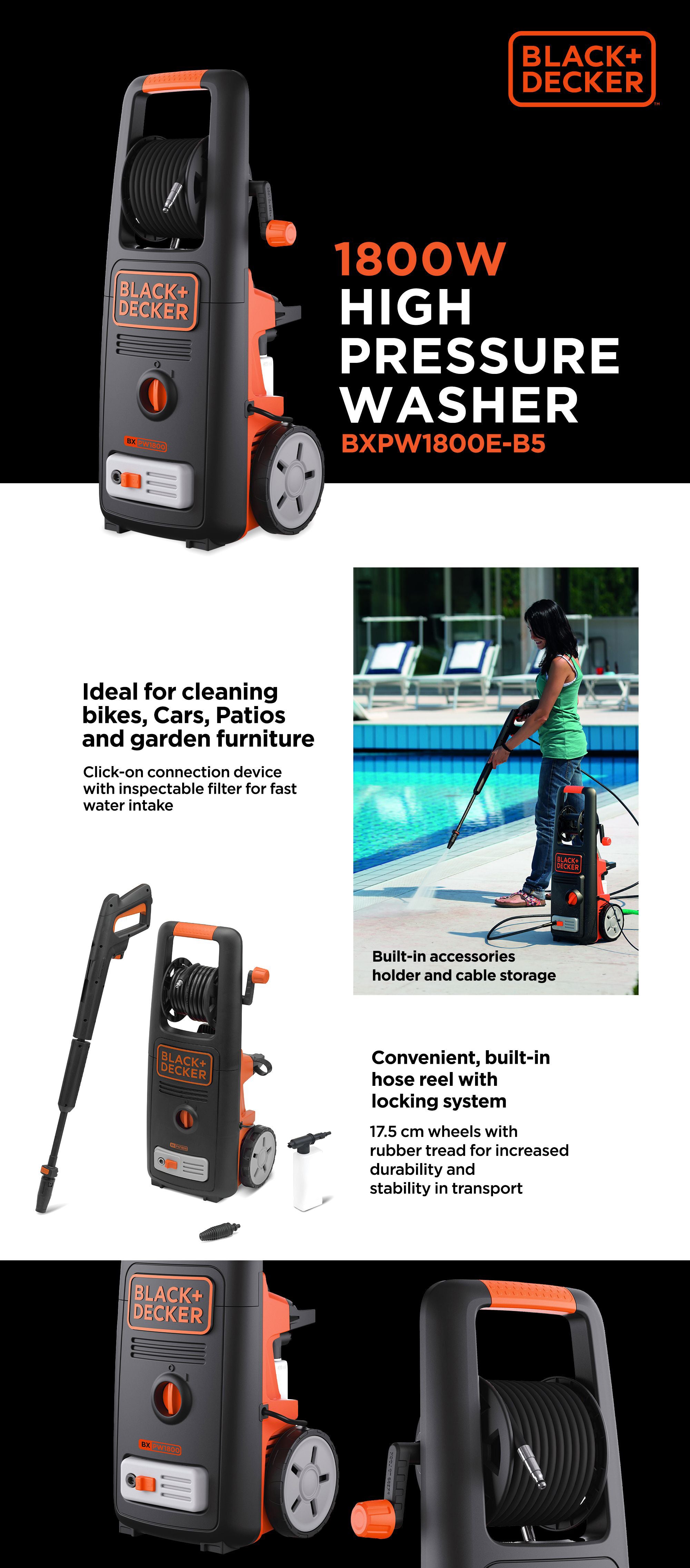 BLACK+DECKER PRESSURE WASHER 1800W BXPW1800E-B5