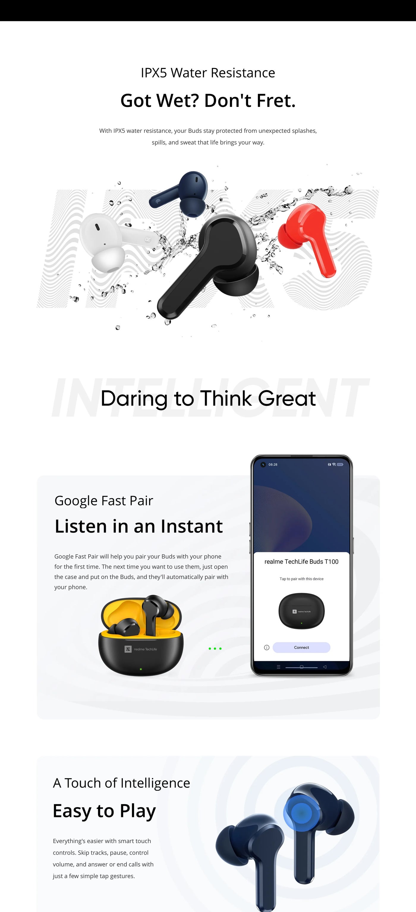 realme TechLife Buds T100 True Wireless Earbuds