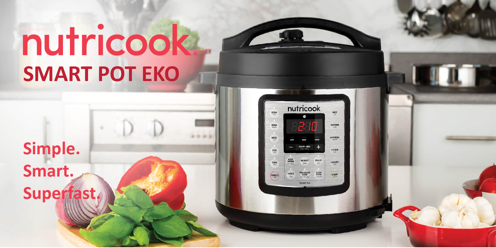 Nutricook Smart Pot 2, 9 in 1 Electric Pressure Cooker, Slow Cooker, R –  KATEI UAE