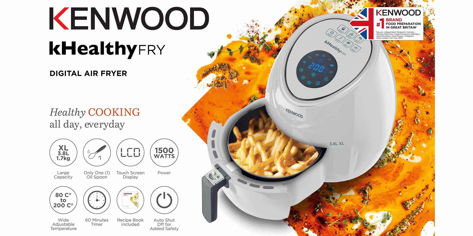 Kenwood Digital Air Fryer 1500W HFP30.000WH