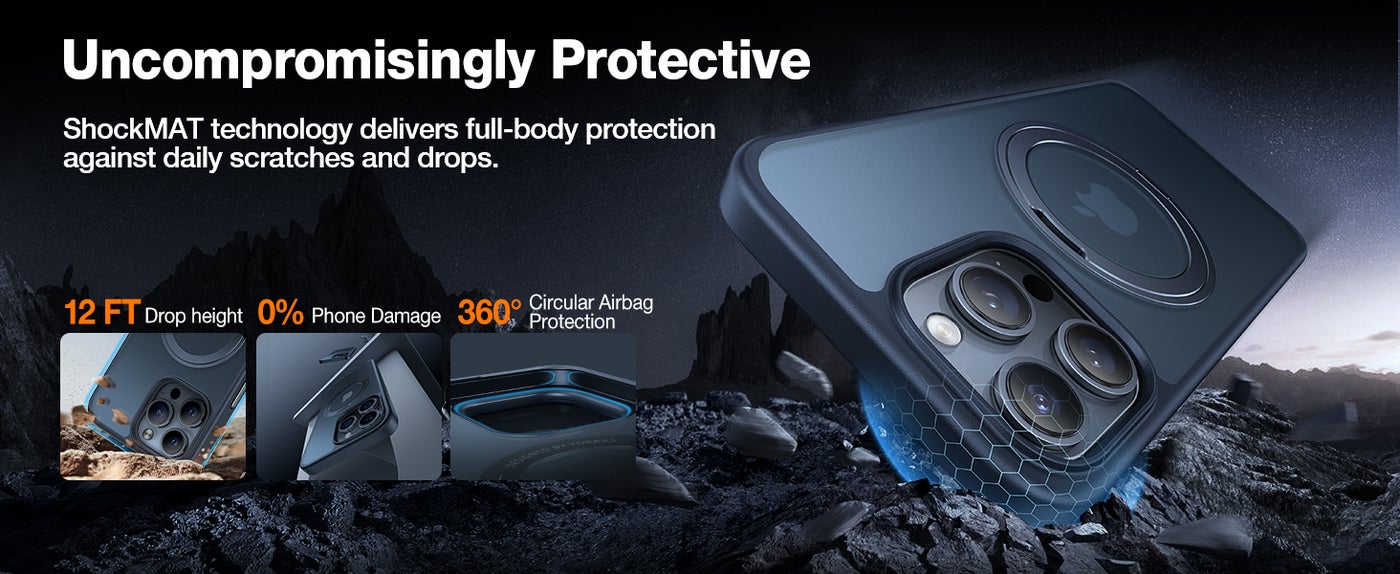 2-in-1 Schutzhülle Für IPhone 15 Pro Max – Mit Magnetischer Brieftasche & Drehbarem Ring, Kabelloses Laden Möglich, Farbe Kaffee