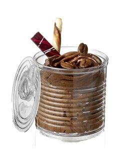 Clear Plastic Tin Can With Lid 220 Ml H72 Mm X 75 Mm