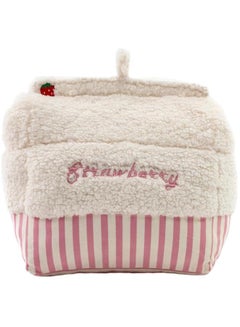 Miniso Strawberry Series Portable Milk Carton Throw Blanket