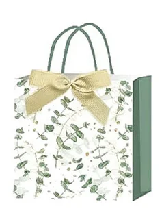 Miniso Fresh Plant Collection Spring Green Gift Bag, M, Assorted