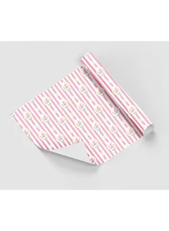 Miniso Spring Letter Series Colored Egg Bunny Wrapping Paper, 3 Pcs