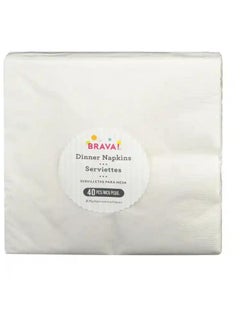 Brava Cream Beverage Napkins, 2-Ply Soft Serviettes