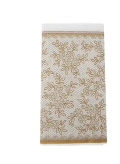 Delicate Lace Disposable Paper Table Cover, Golden Print