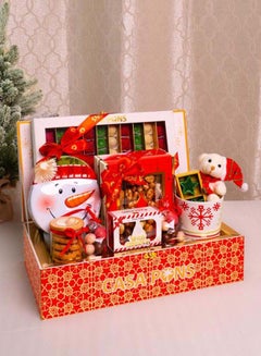 Large Red Happy Holidays Basket – Luxury Festive Collection