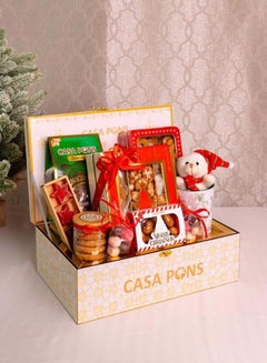 Medium White Season’S Greetings Basket – Deluxe Holiday Edition