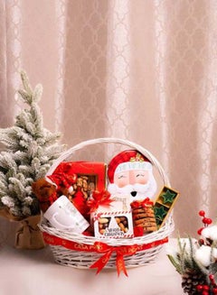 Large White Christmas Picnic Basket – Premium Holiday Hamper